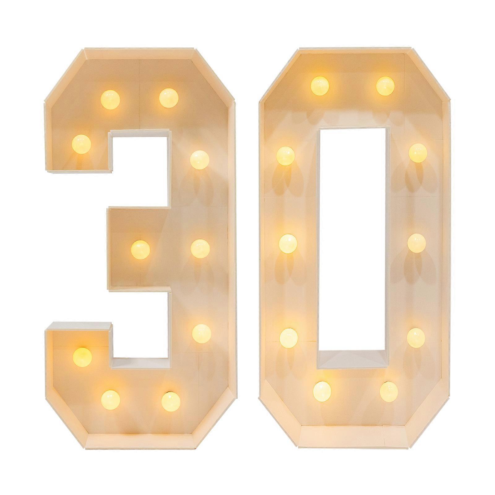 Led Numbers Lights Color Changing Light Marquee Numbers Decoration