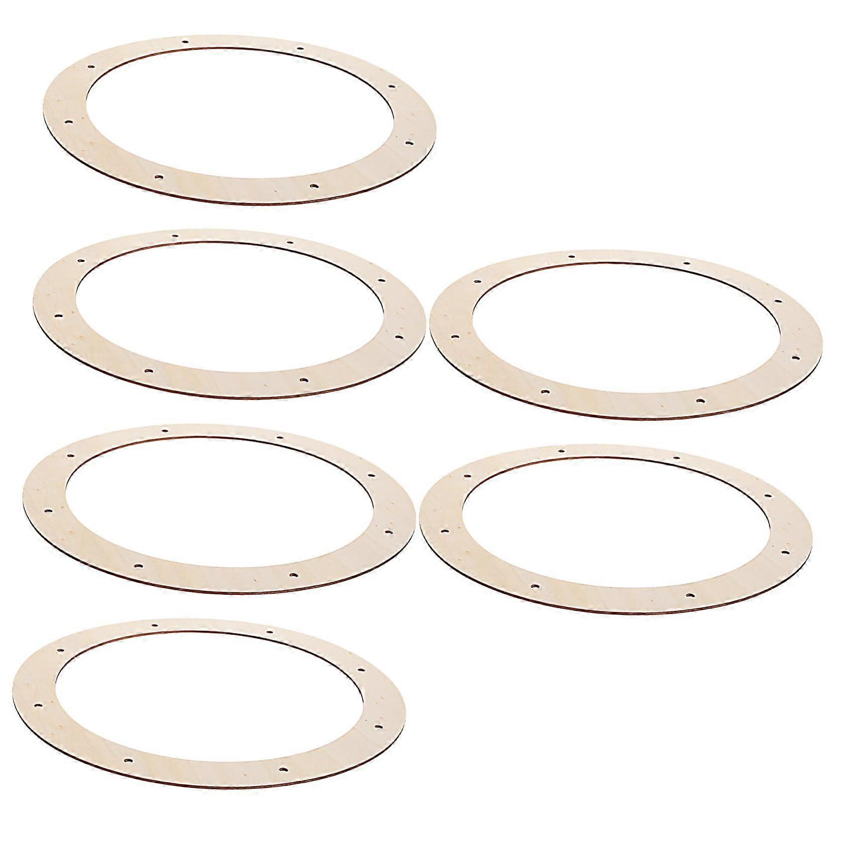 6pcs wood wreath frame circle wreath make fastening for Christmas wreath