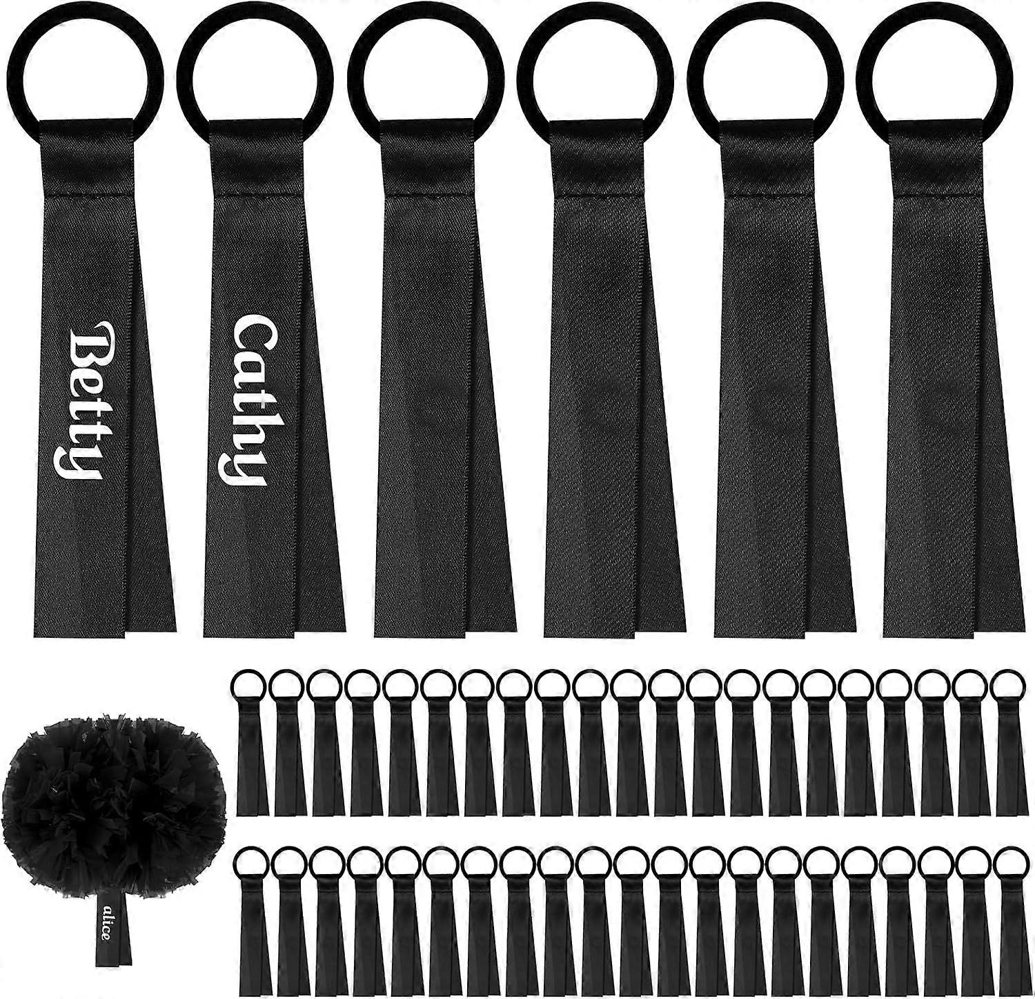 2025 Latest Model 48 Pcs Cheerleader Pom Poms Name Tags Cheerleading Name Tags