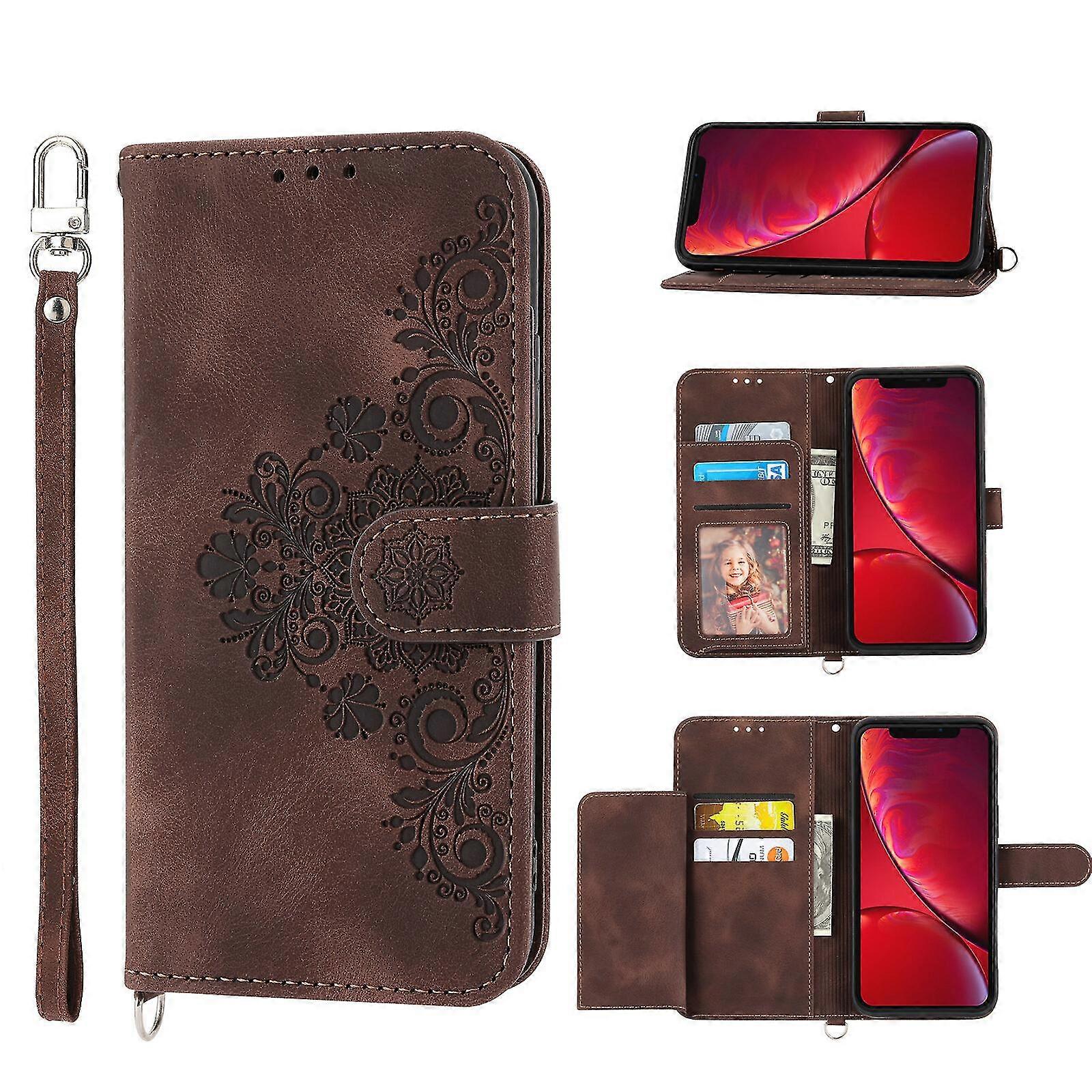 2025 For iPhone Xr Case, Leather Wallet Flip Case With Strap