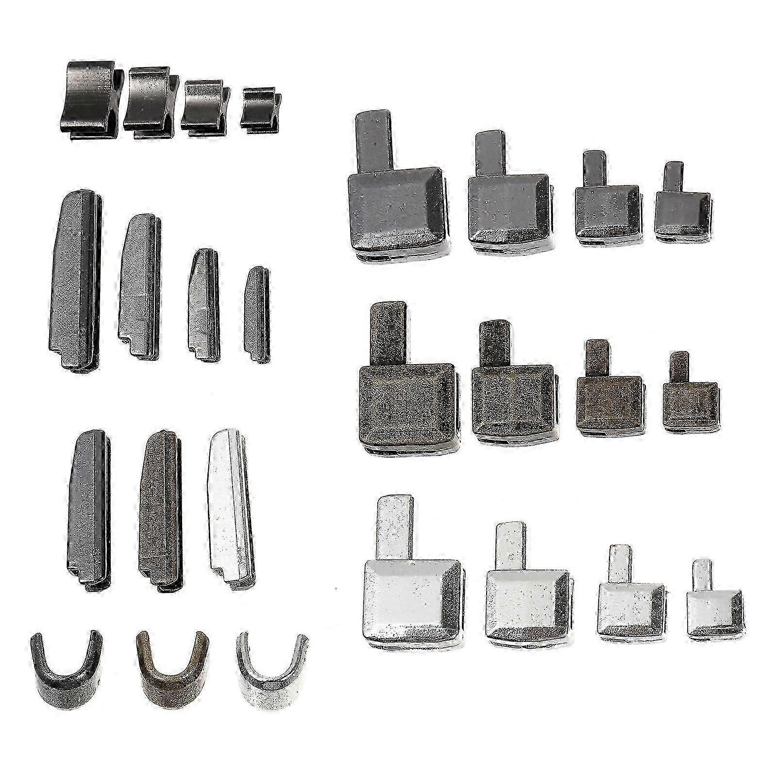 24 Set Wallet Tool Zipper Repair Tool Metal Head Sliders Zipper Slider Retainer Zipper Retainer Insertion Pin