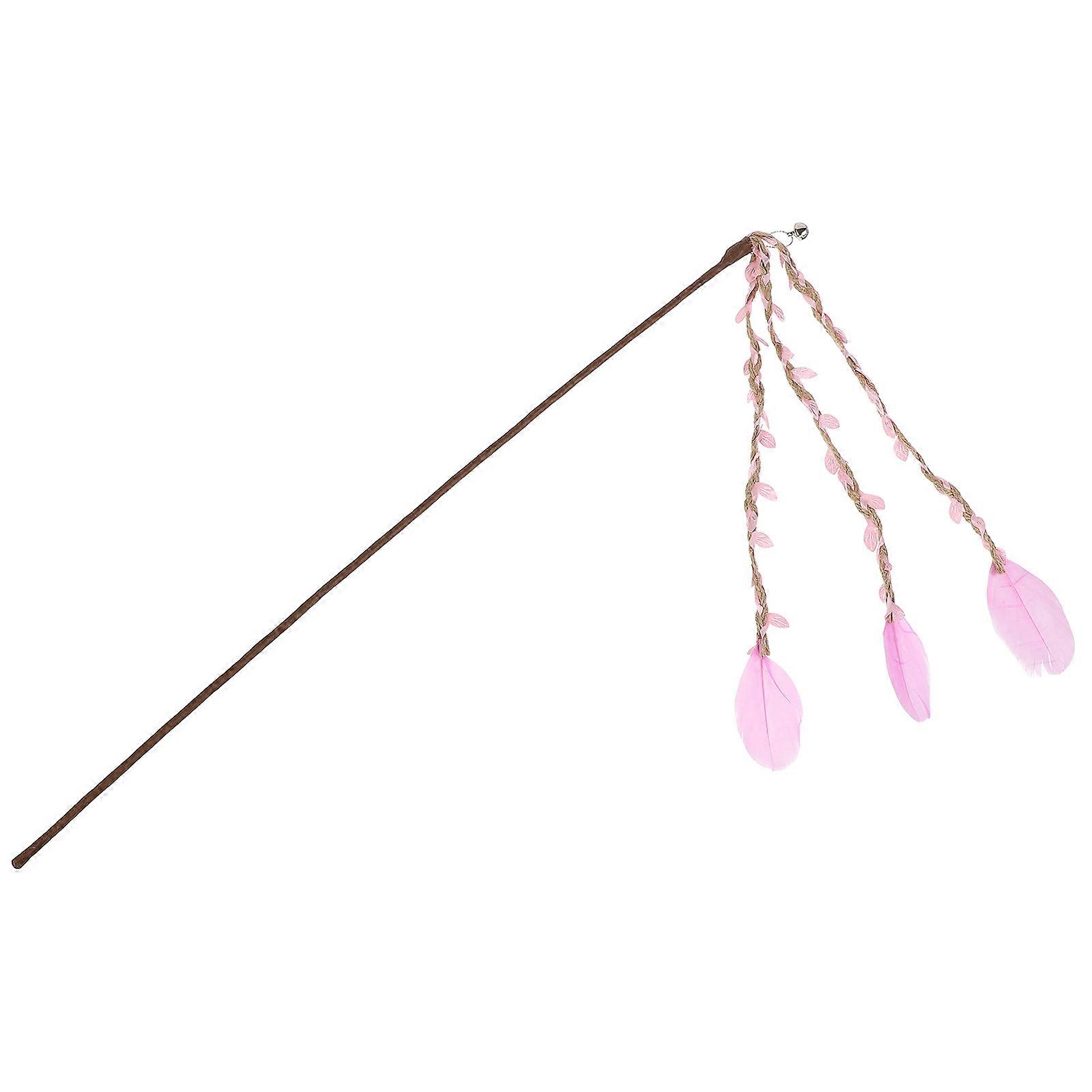 Kitten Teaser Wand Cat Enrichment Composite Material Owner-Pet Interaction Stick Shape 1Pack