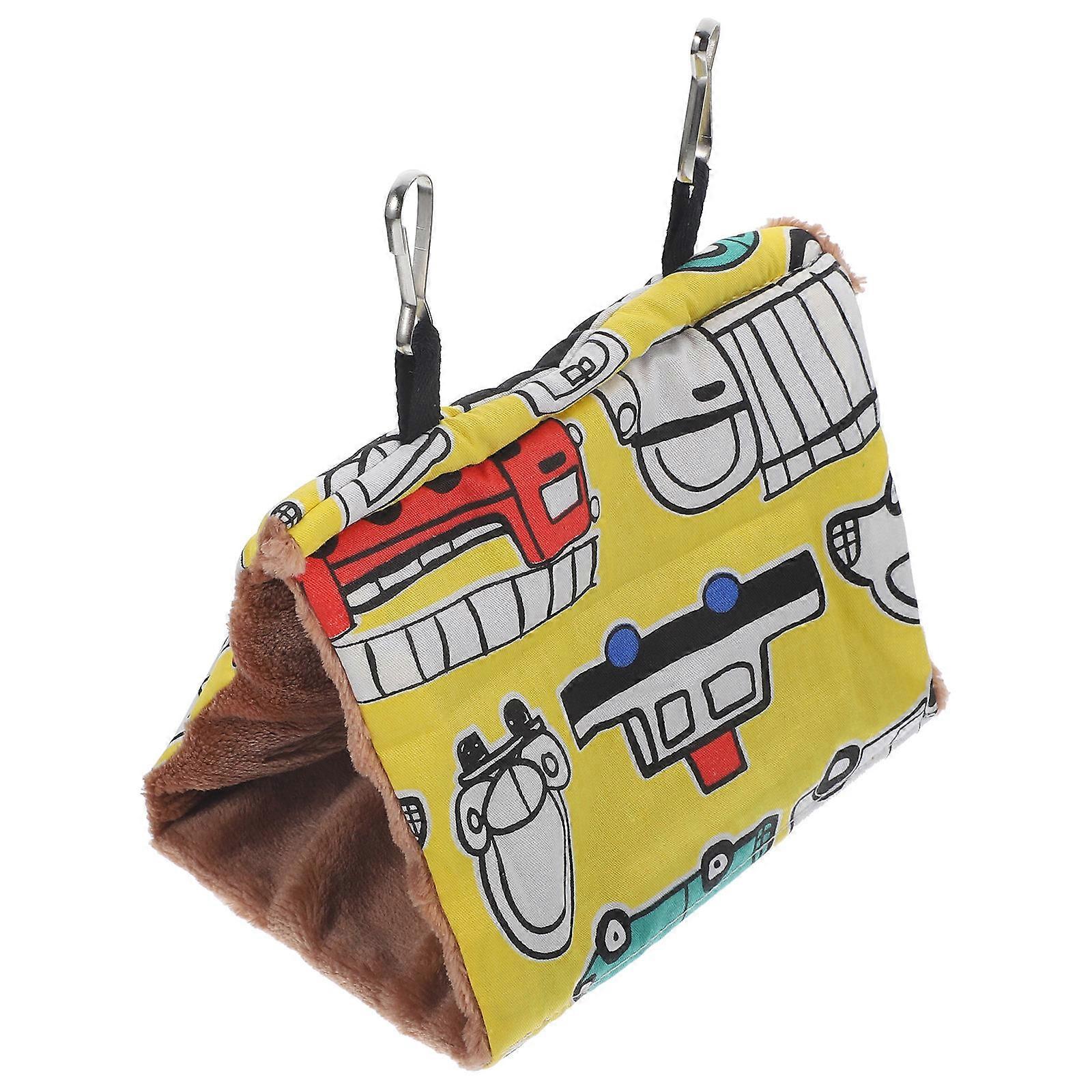 Hanging Nest For Small Bird Sleeping Nest Winter Warmth Yellow Color 16.5x13x10cm 1Set