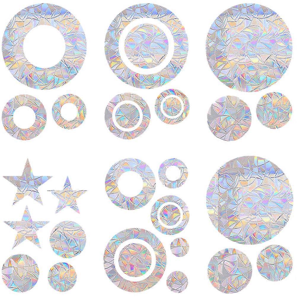 Anti Collision Window Stickers Glass Alert Decals For Windows Transparent Plastic Membrane 6Pcs