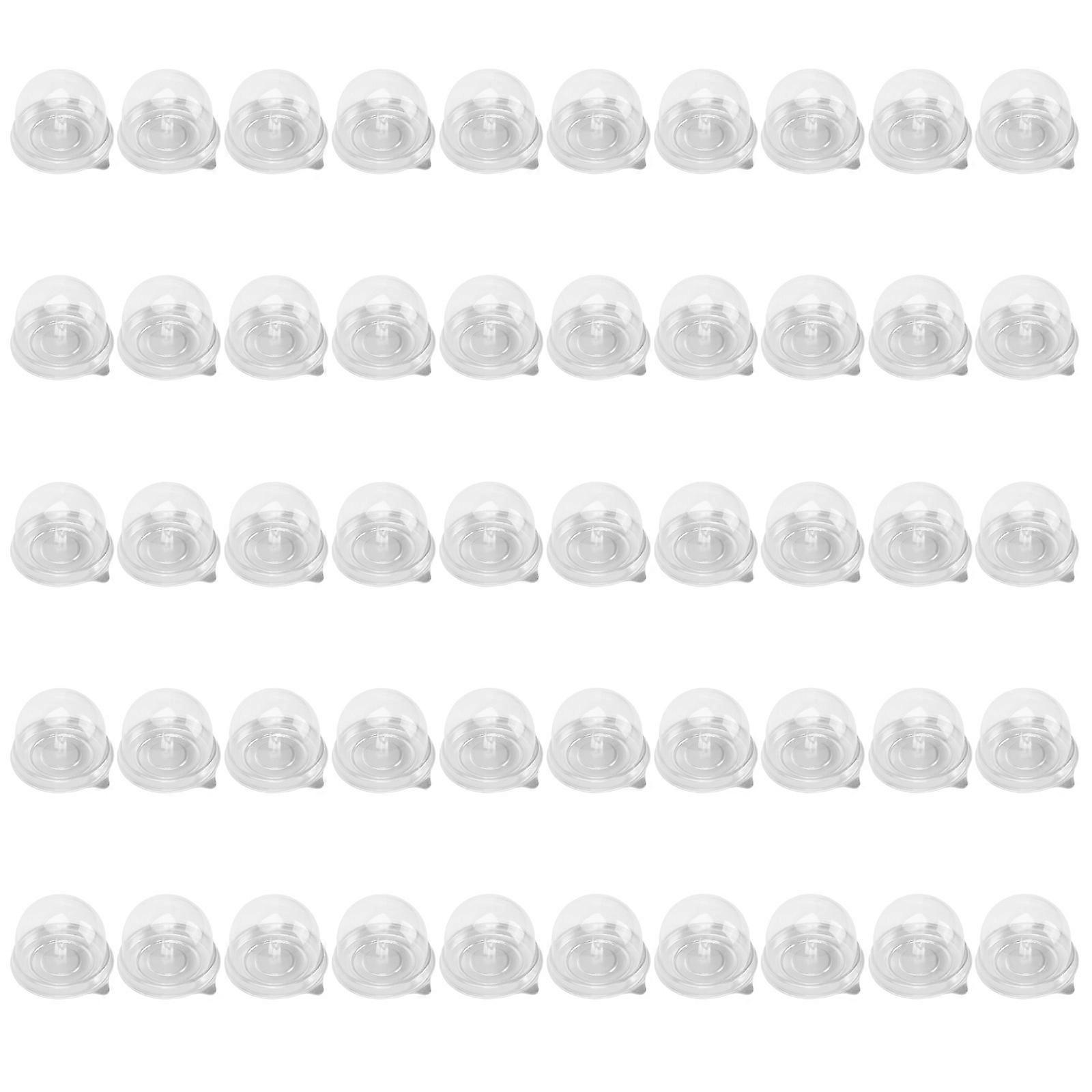 Plastic Dessert Boxes Moon Cake Blister Boxes for Food Storage 50Pcs