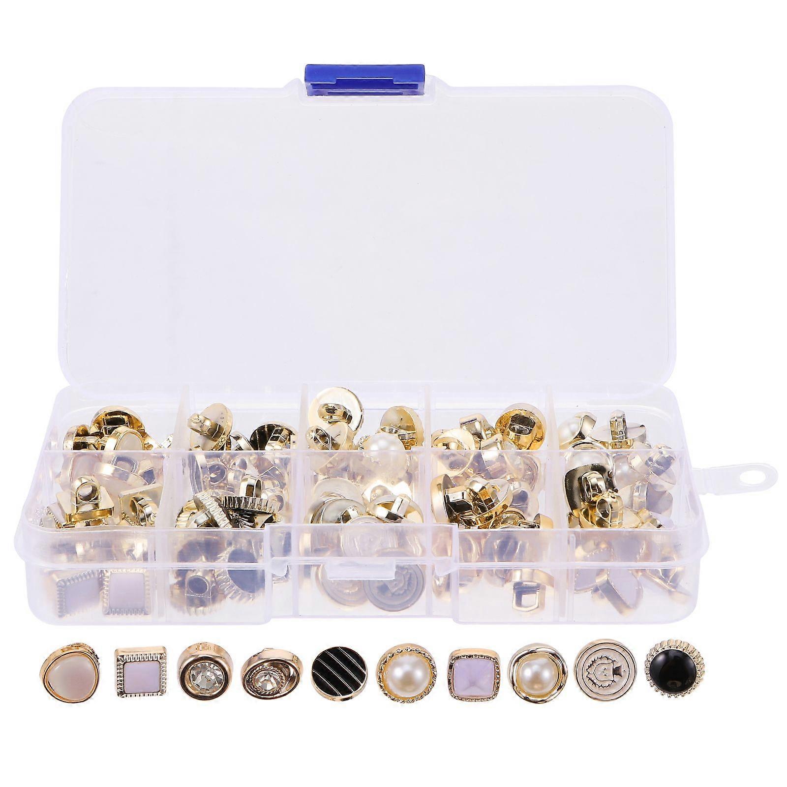 1 Box/100pcs Sewing Buttons Delicate Alloy Button All-match Clothing Button