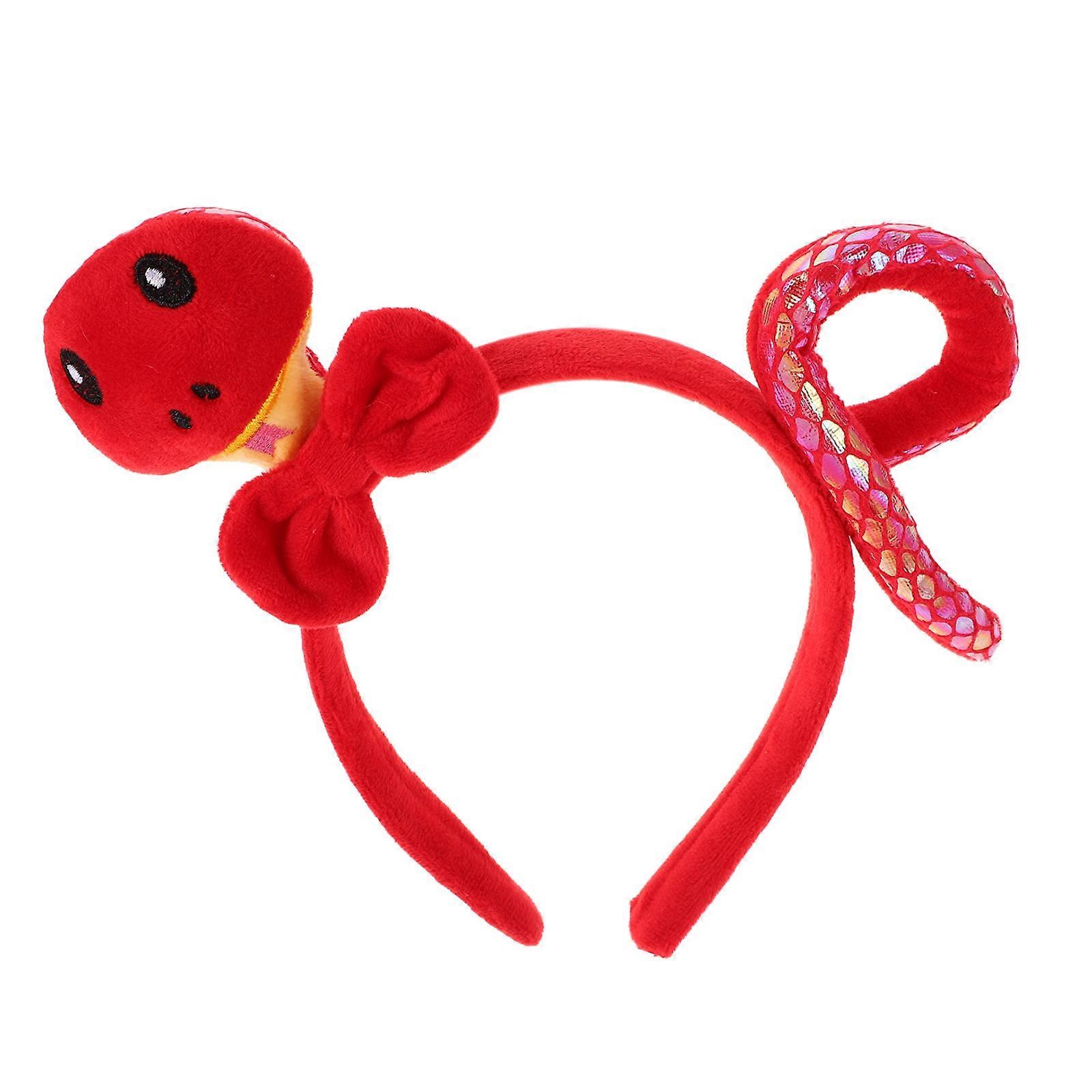 Plush Snake Hair Band Versatile Styling Themed Events 20.50X18.00X3.00CM Red Comfortable Fit 1Pack