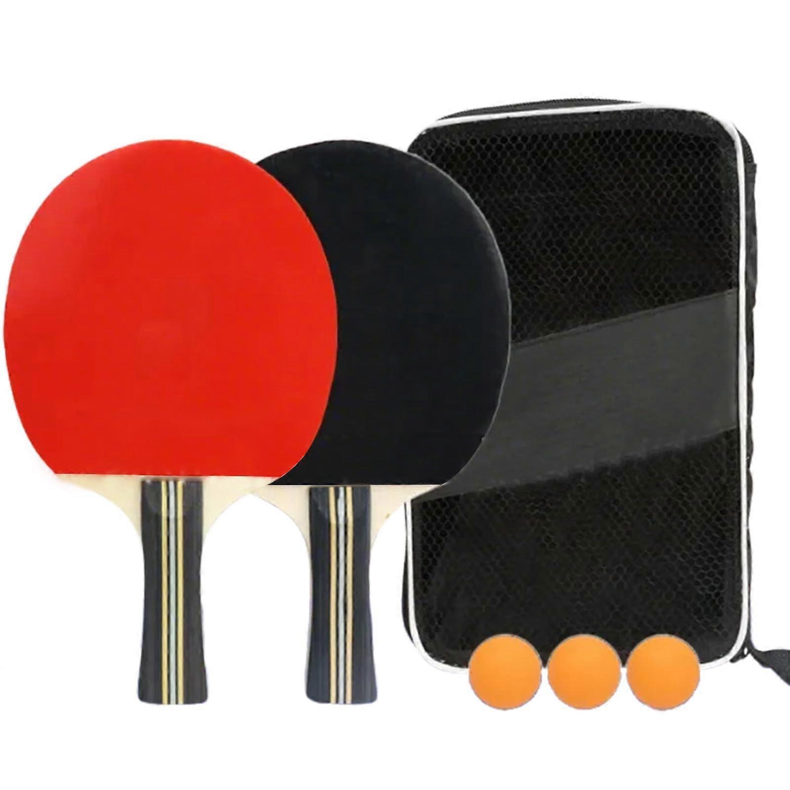 Table Tennis Bat Training Paddle Set With Bag, Standard Size Ping Pong Paddle For Practice And Skill Improvement