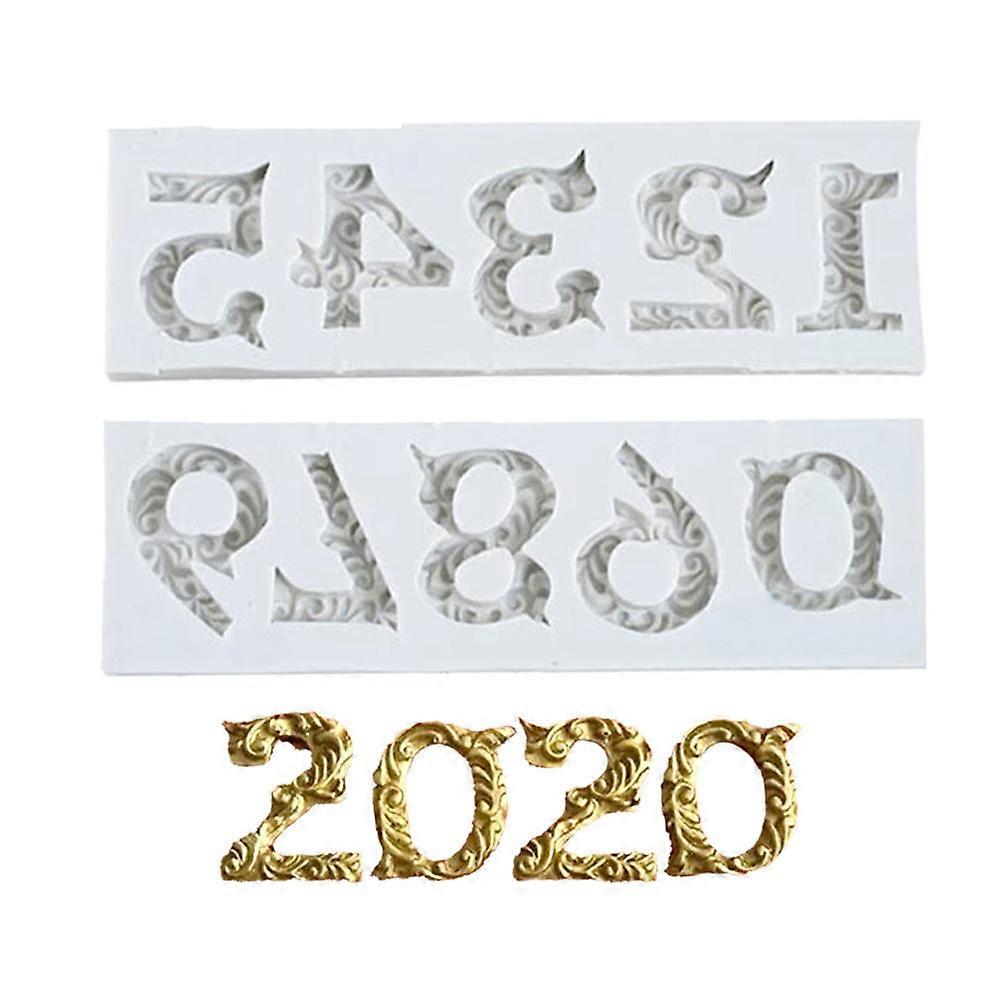 Cake Making Equipment Silicone Number Mold For Baking And Molding White 16.7*5.2cm Baking 1Set