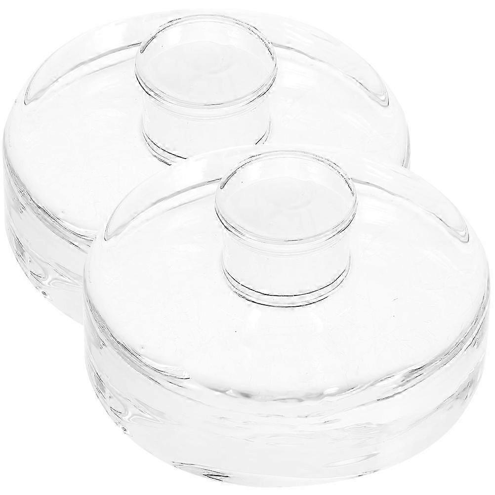 2Pcs Fermentation Weights for Mason Jars, Heavy Glass Lids 7x7x3.5cm
