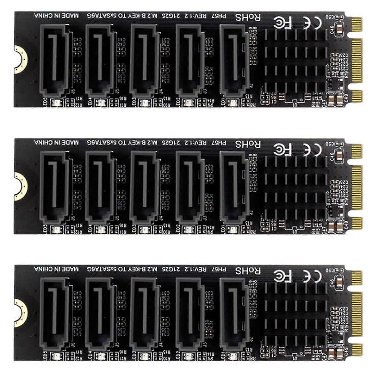 M.2 NGFF B-Key SATA Change Scheda di espansione a 5 porte Scheda di espansione da 6 Gbps