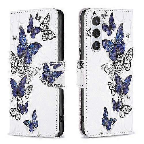 For Samsung Galaxy S24 5G Colored Drawing Pattern Leather Mobile Phone Case