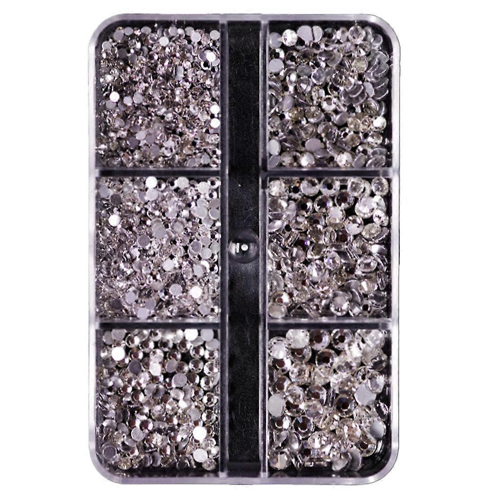 Mixed Sizes Flatback Rhinestones, Non Hotfix Round Crystal Gems