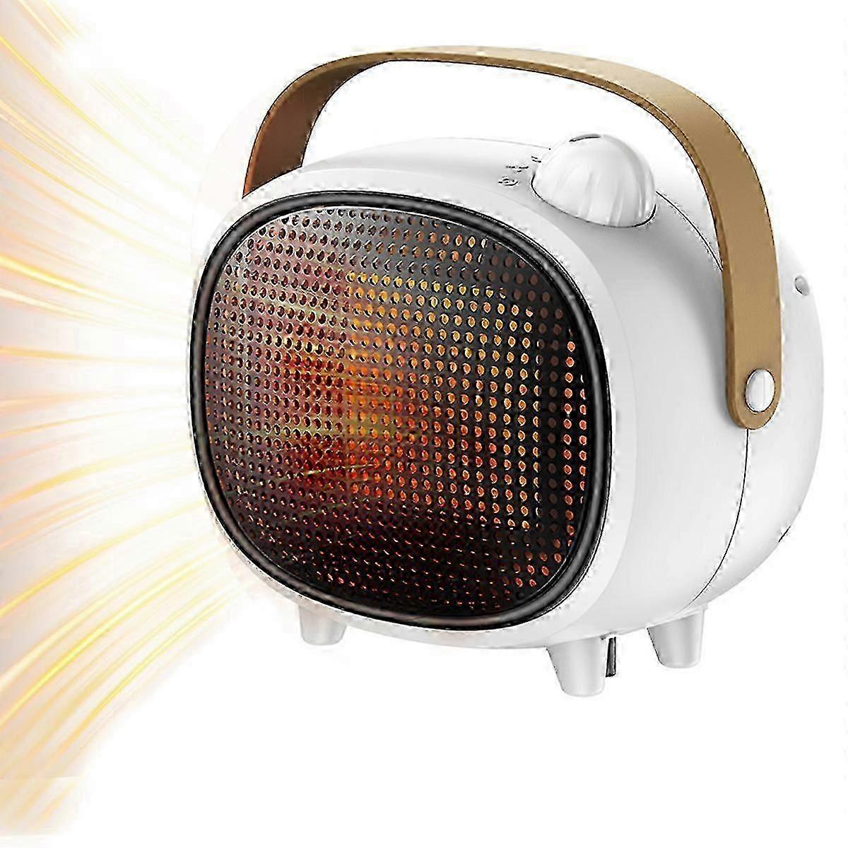 Fast Heating Ceramic Desk Heater with Temp Control & Quiet Operation