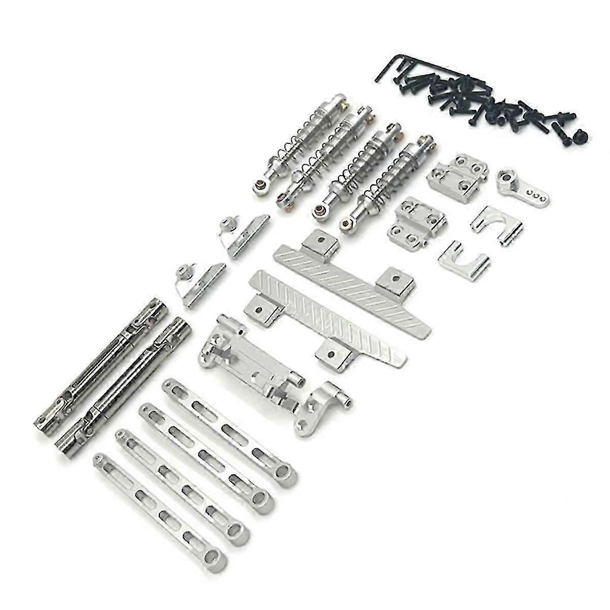 RC Car Upgrade Spurstange Vorher Nachher Antriebswelle Set für 1/12 MN82 LC79 RC Car Upgrade Teile Silber