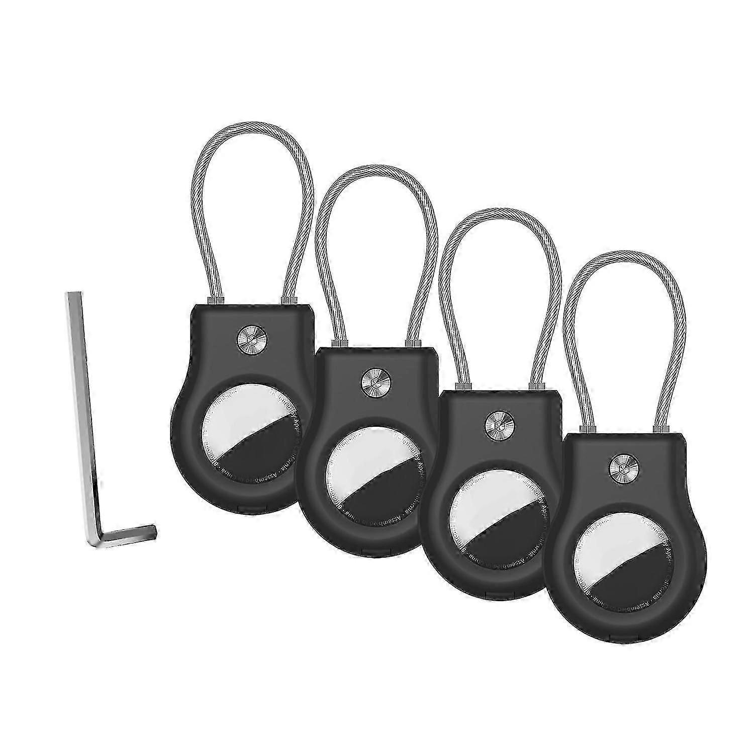 Keychain Holder For Air Tag Lock Case With Wire Cable For Airtags, Protective Case With Keyring For