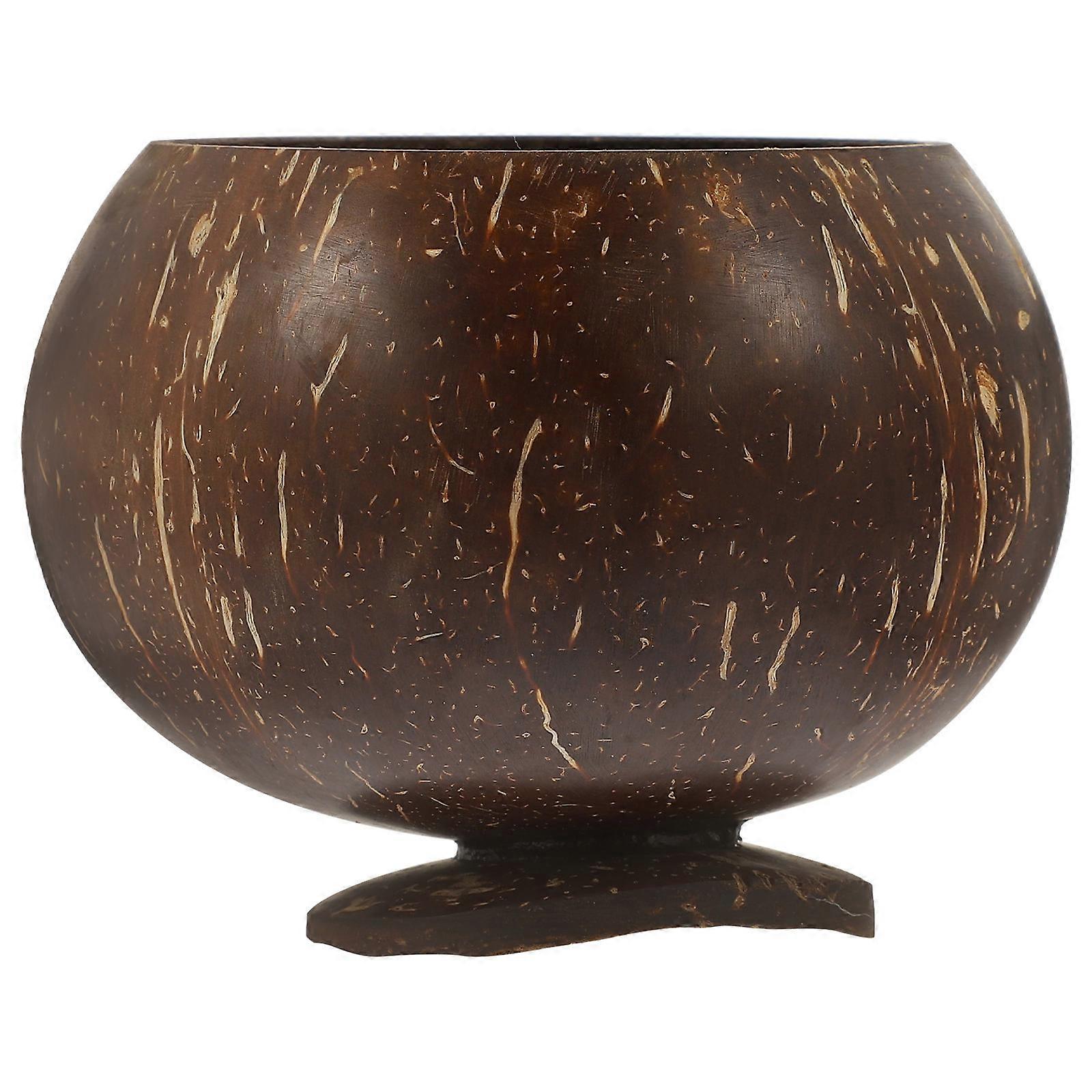 Hawaiian Snack Cups Coconut Shell Dessert Bowl Home Decoration 11.00X11.00X9.00CM Fruit Bowl 1Pcs