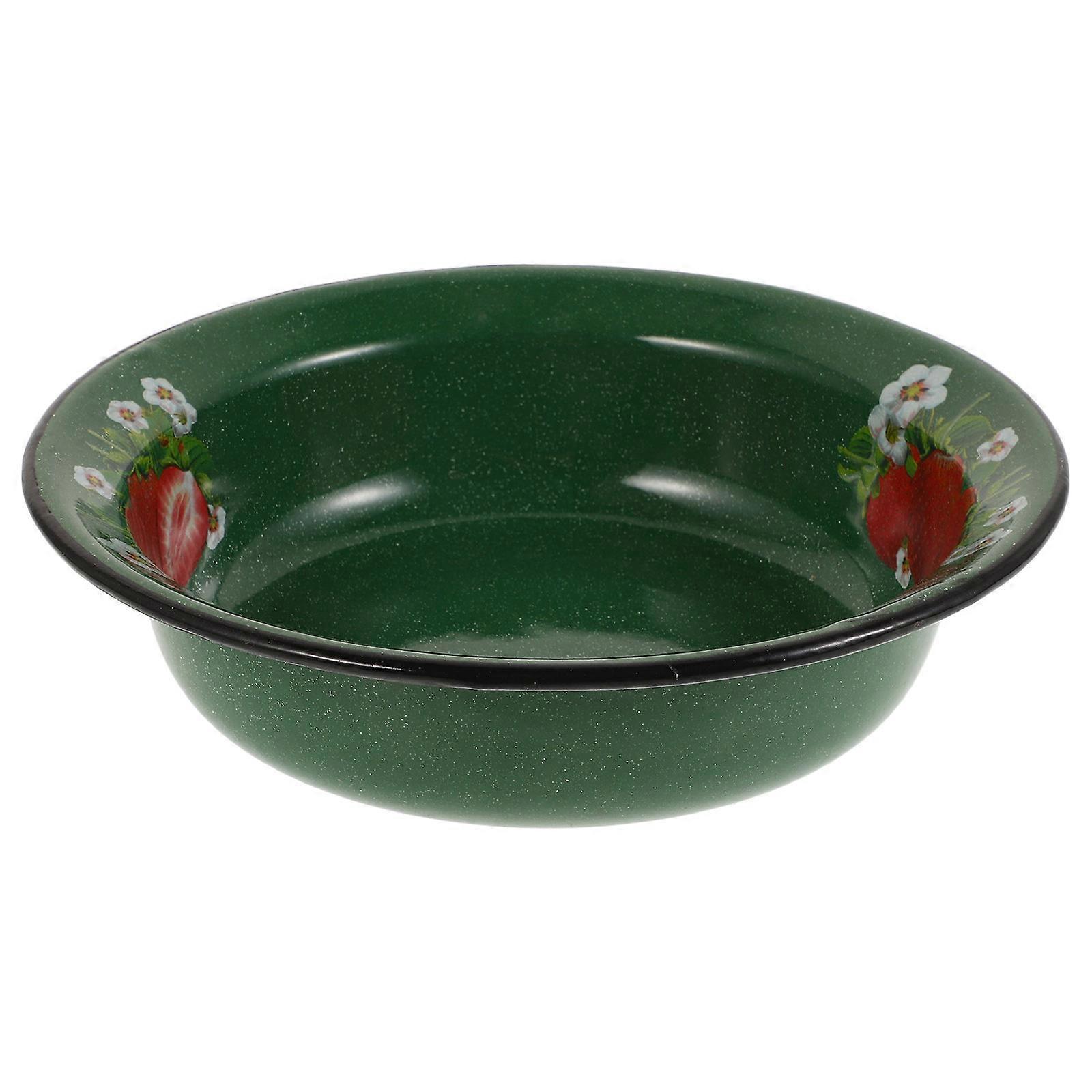 Enamel Mixing Bowl Enamelware For Soup Tureen Vegetable Washing Laundry Room Use 1Pcs