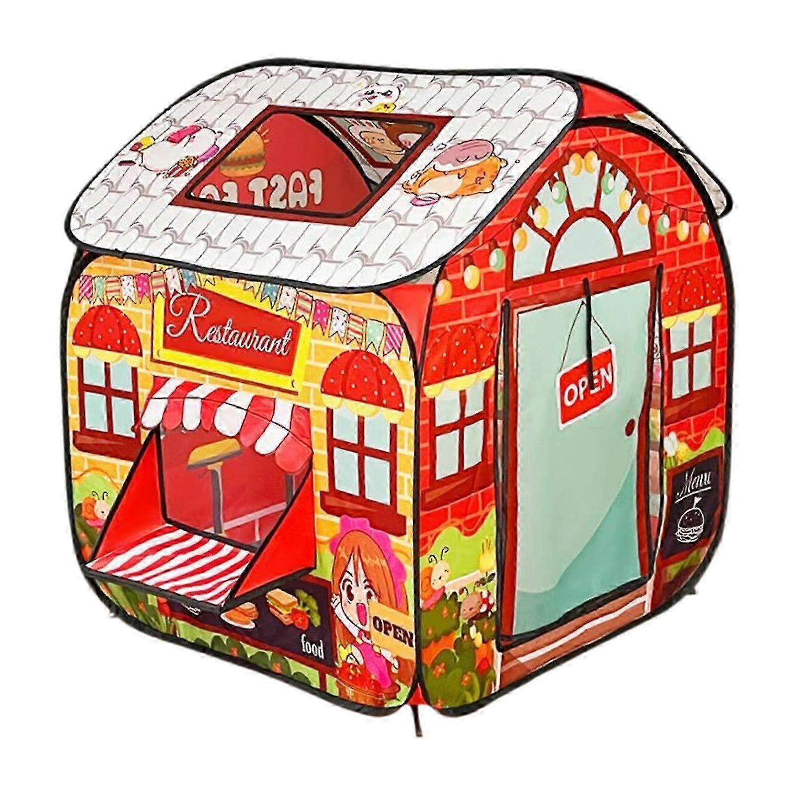 Foldable Cartoon Play Tent for Kids Easy to Assemble Teepee for Parks
