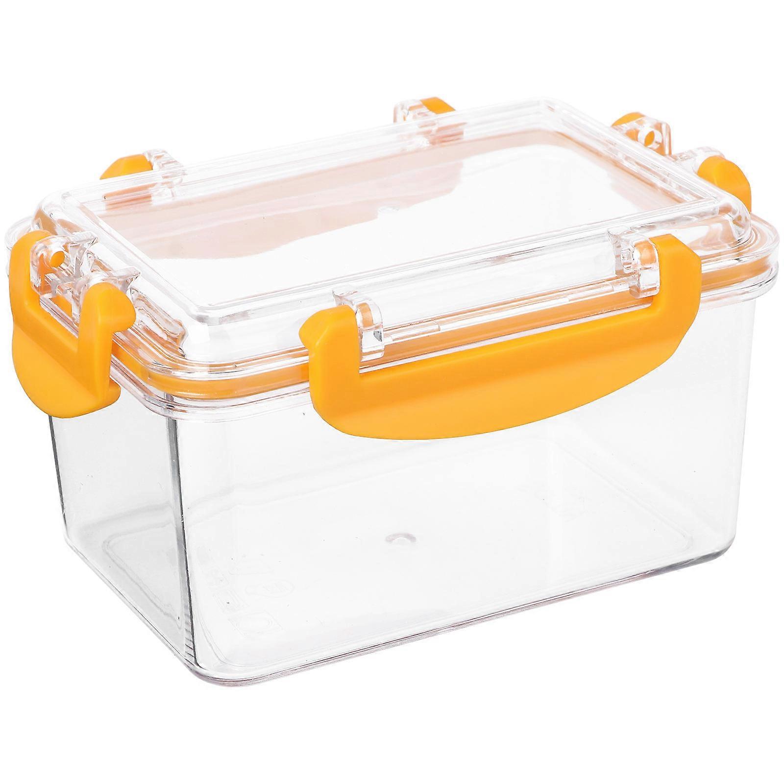 Small Containers With Plastic Lids Transparent Crisper Kitchen Storage .7X7.3CM 1Pcs