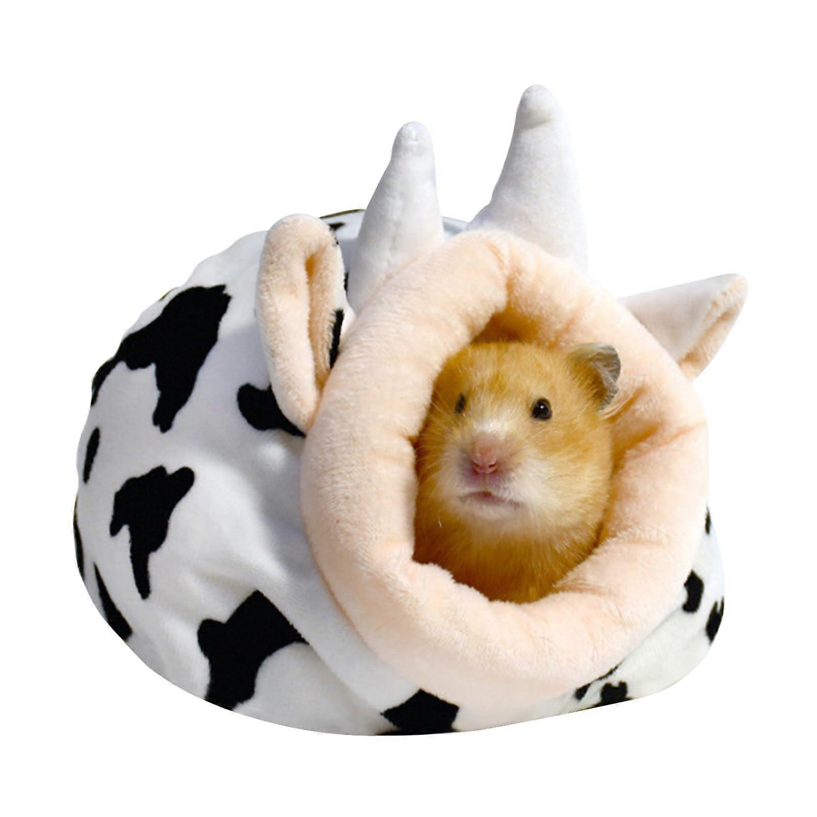 Guinea Pig Bed Plush Fleece Lined Winter Nest for Small Pets 16x15x13 cm Soft Rabbit Cuddly Cave Comfortable Bedding