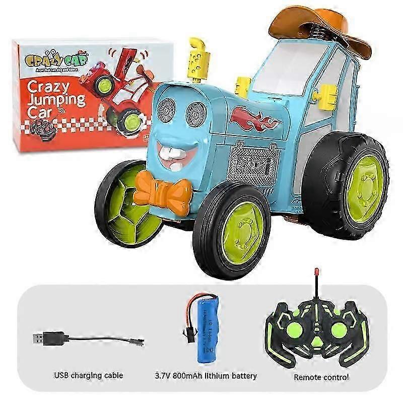 音楽ライト付きミニRcカークレイジージャンプ車両赤外線リモコンスタントカー直立Rcトラック面白い子供のおもちゃを歩く