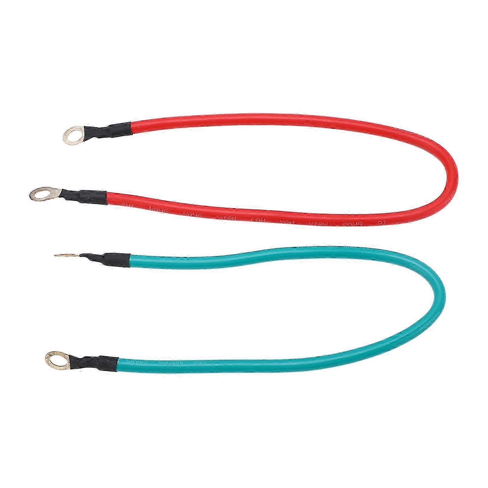 2PCs Battery Cable Power Cord Ring Eyelet Positive Negative Pole for Certain Engine Models