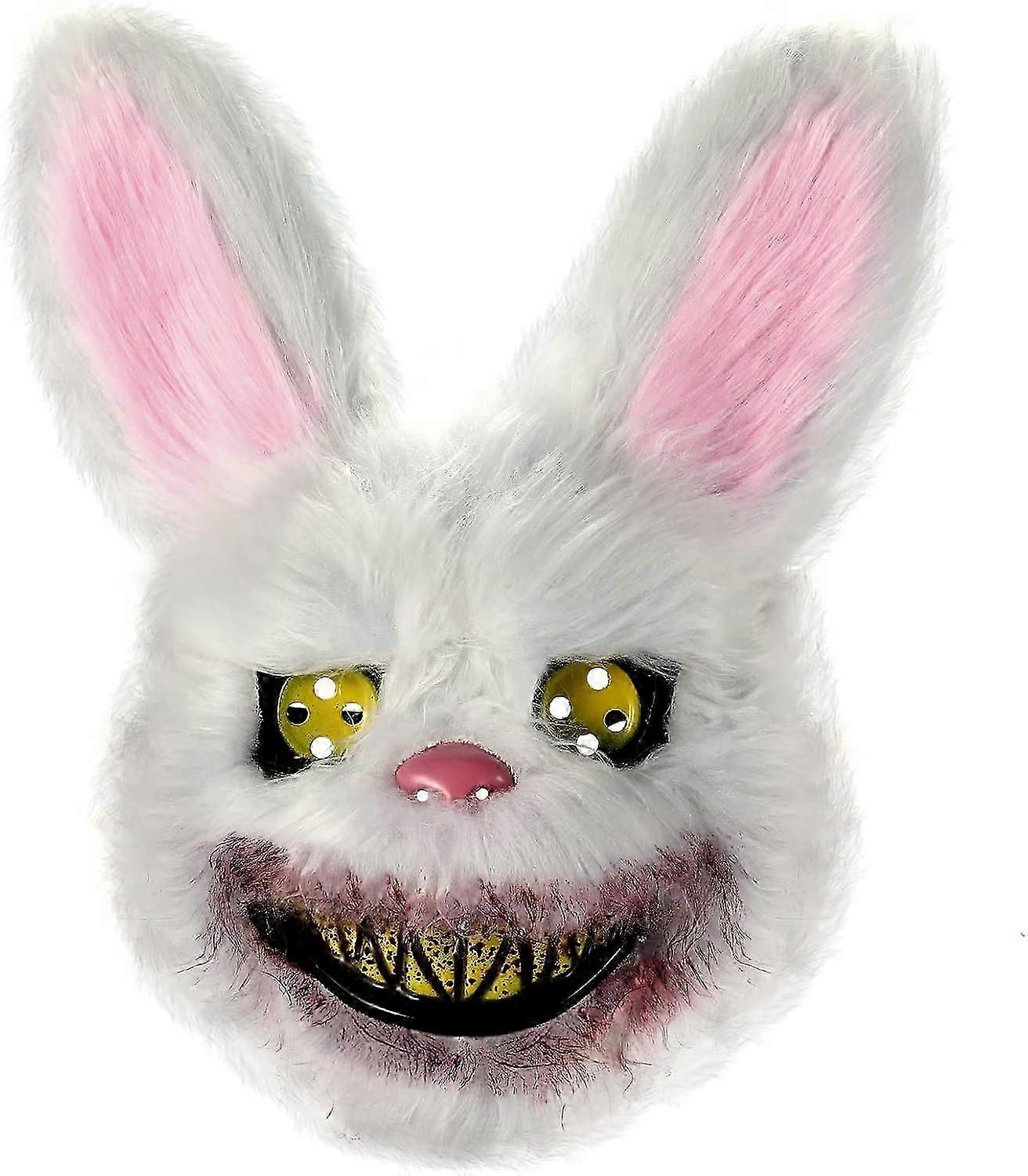 Halloween Mask Horror Rabbit Mask, Scary Halloween Mask for Adults Children, Funny Bunny Mask for Halloween Costume, Carnival Party, Cosplay Masquerad