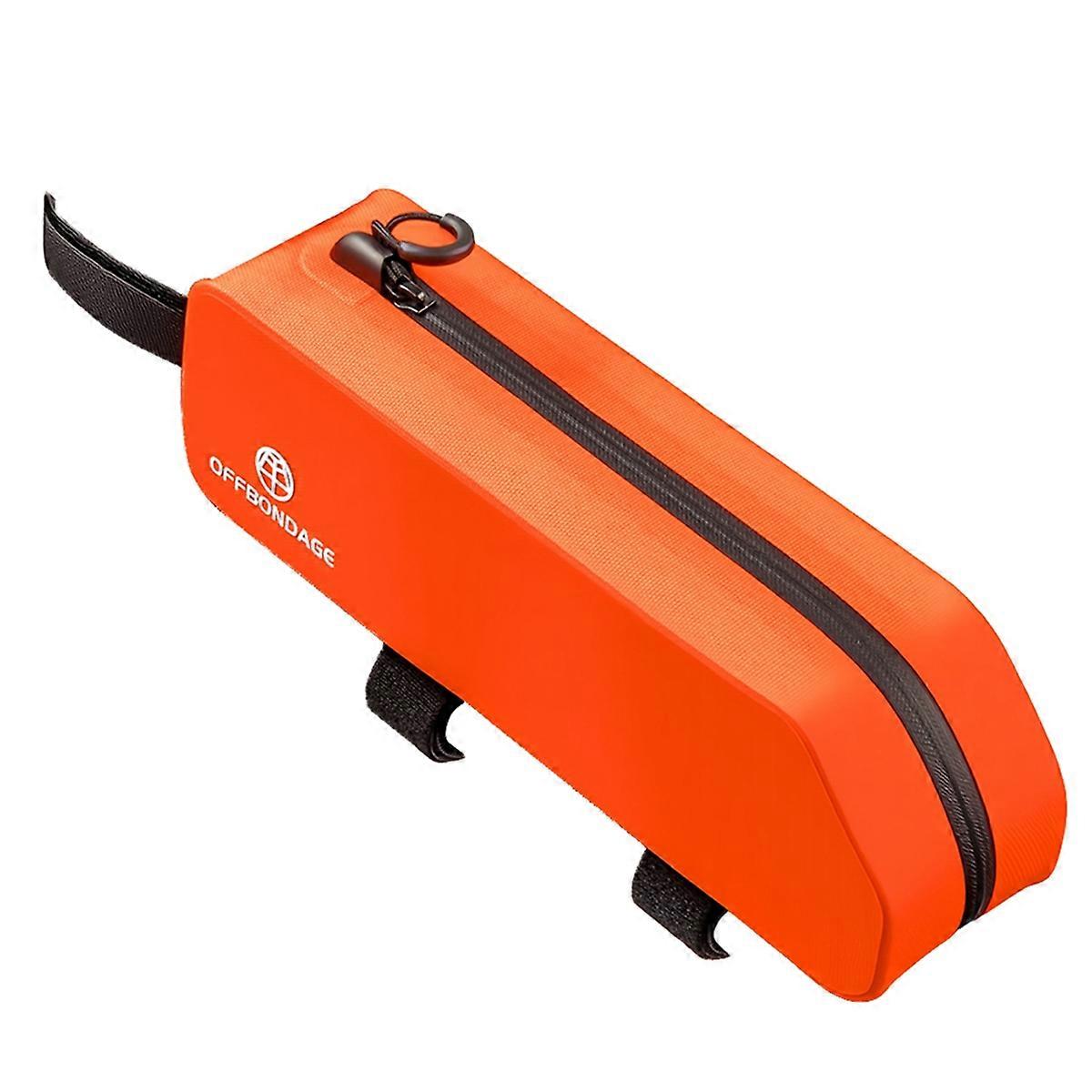 Bicycle Top Tube Bag Cycling Front Frame Bag Orange