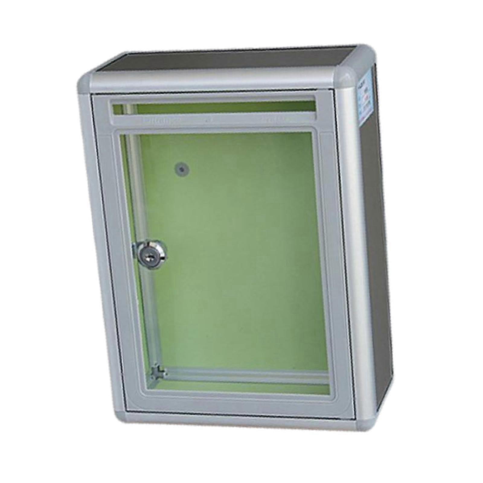 Suggestion Box with Lock, Wall Post Box, Letterbox, Clear Mailbox with Lock, Money Box for Office, Hotel, School, Front Connection