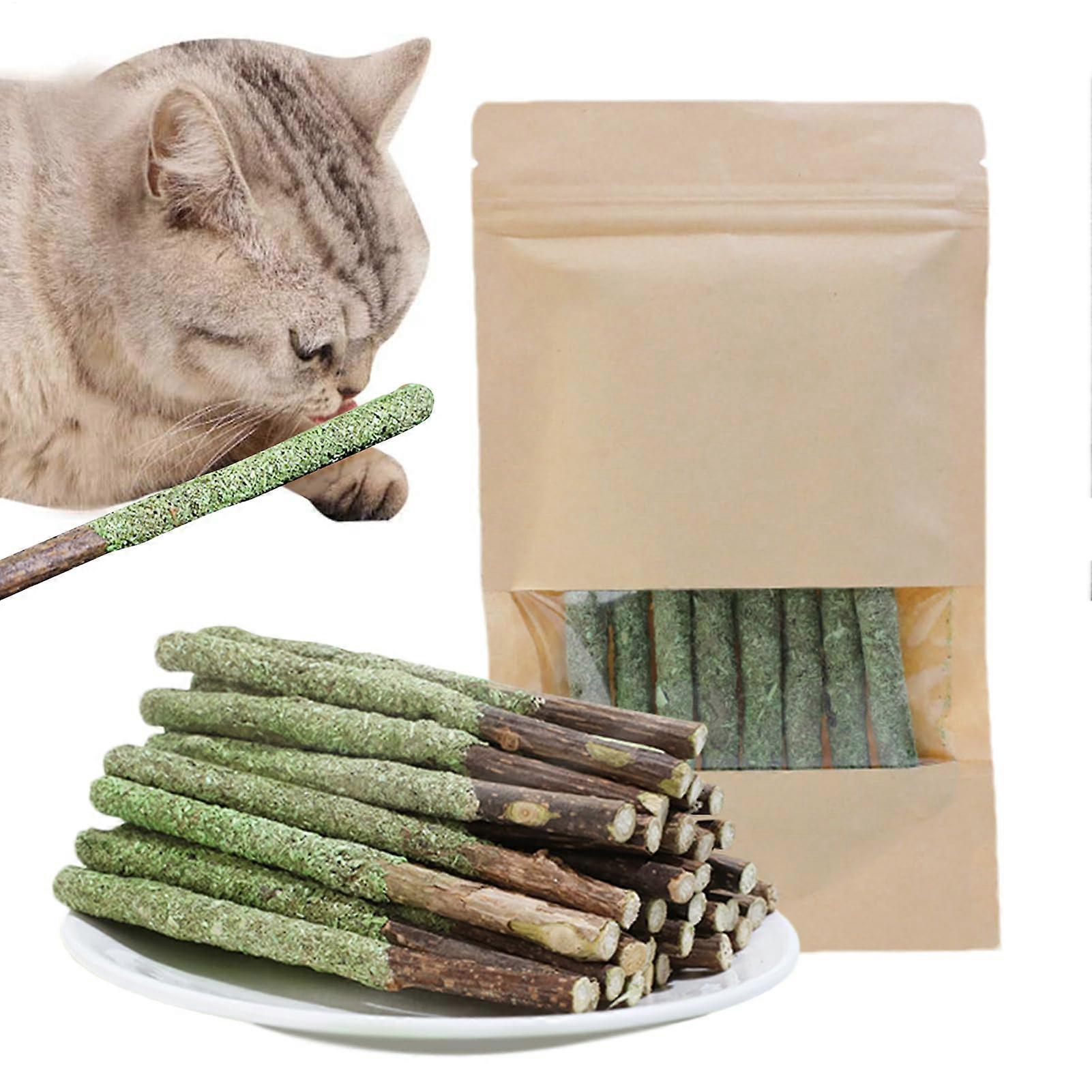Cat Grass Chew Sticks Natural Grass Molar Stick for Hairball Removal