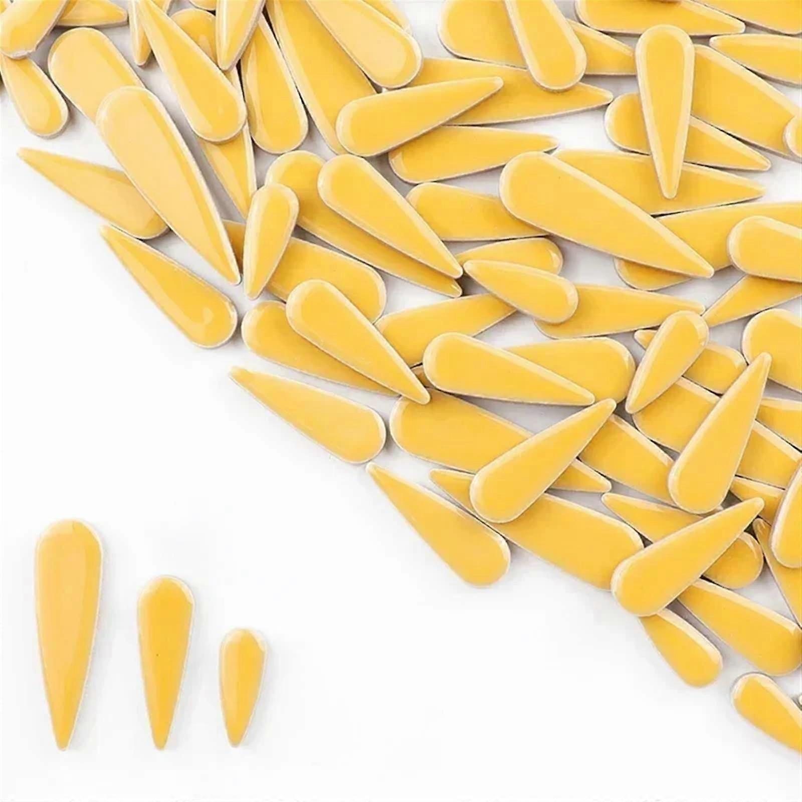 Mosaiksteine 100 g Wassertropfen-Keramikfliesen DIY Porzellan Mosaikfliesen 3 Größen Regentropfenform Mehrere Farben Grey1