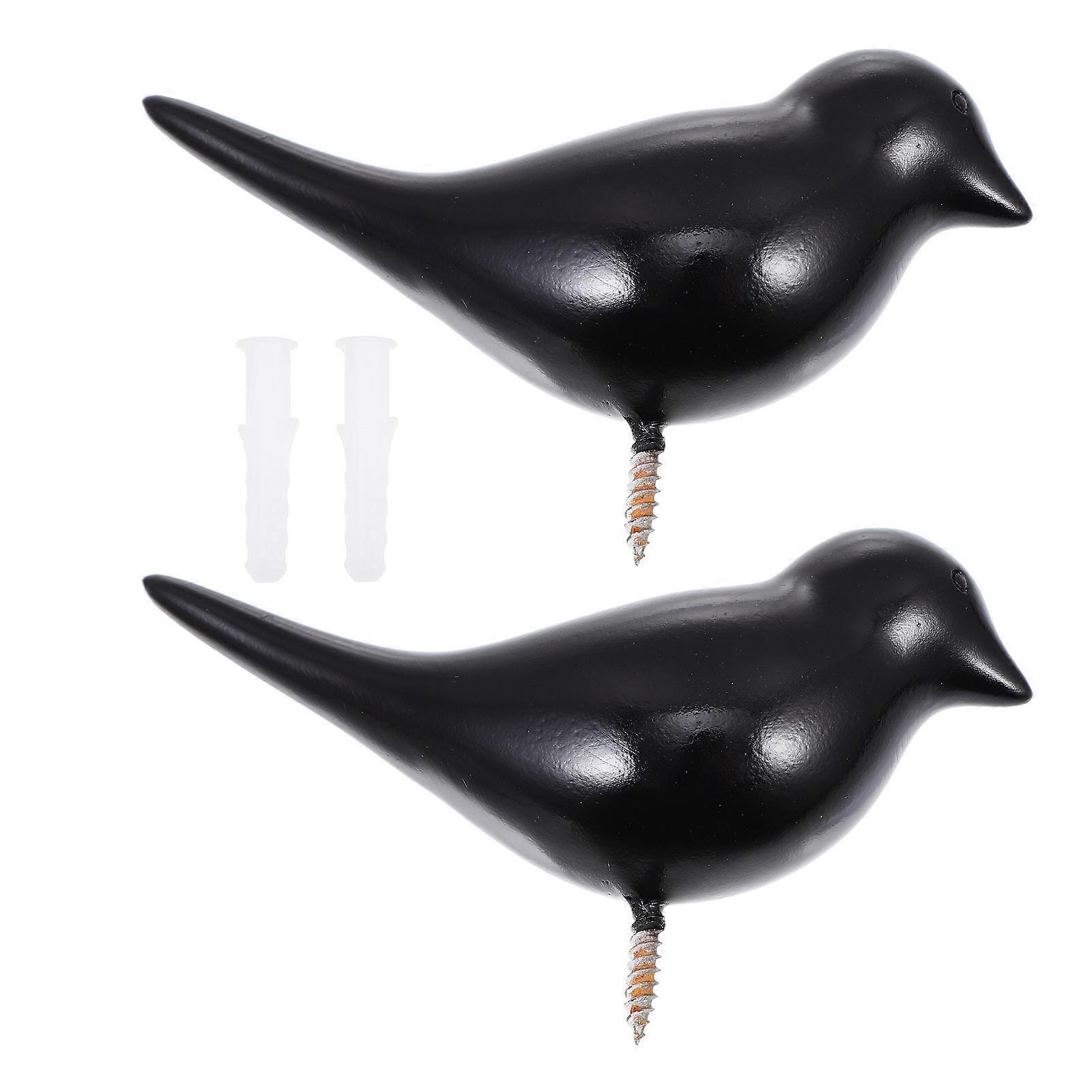 Creative Storage Hooks Bird Shaped Wall Mount Hooks Smooth Surface Home Users 11.00X3.00X5.00cm 2Pcs