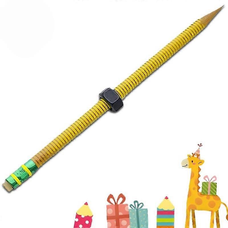 Nut Decompression Pen Threaded Pencil Fidget Twist and Write Weighted Wooden Pencils Fidgets
