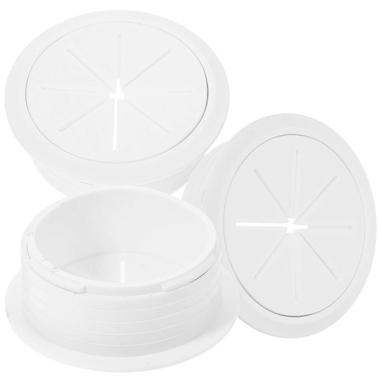 3pcs Round Cable Hole Covers Durable Plastic Grommets for Desk Cable Management Wire Organizer for Office Computer Tables Workspace Tidy Solution