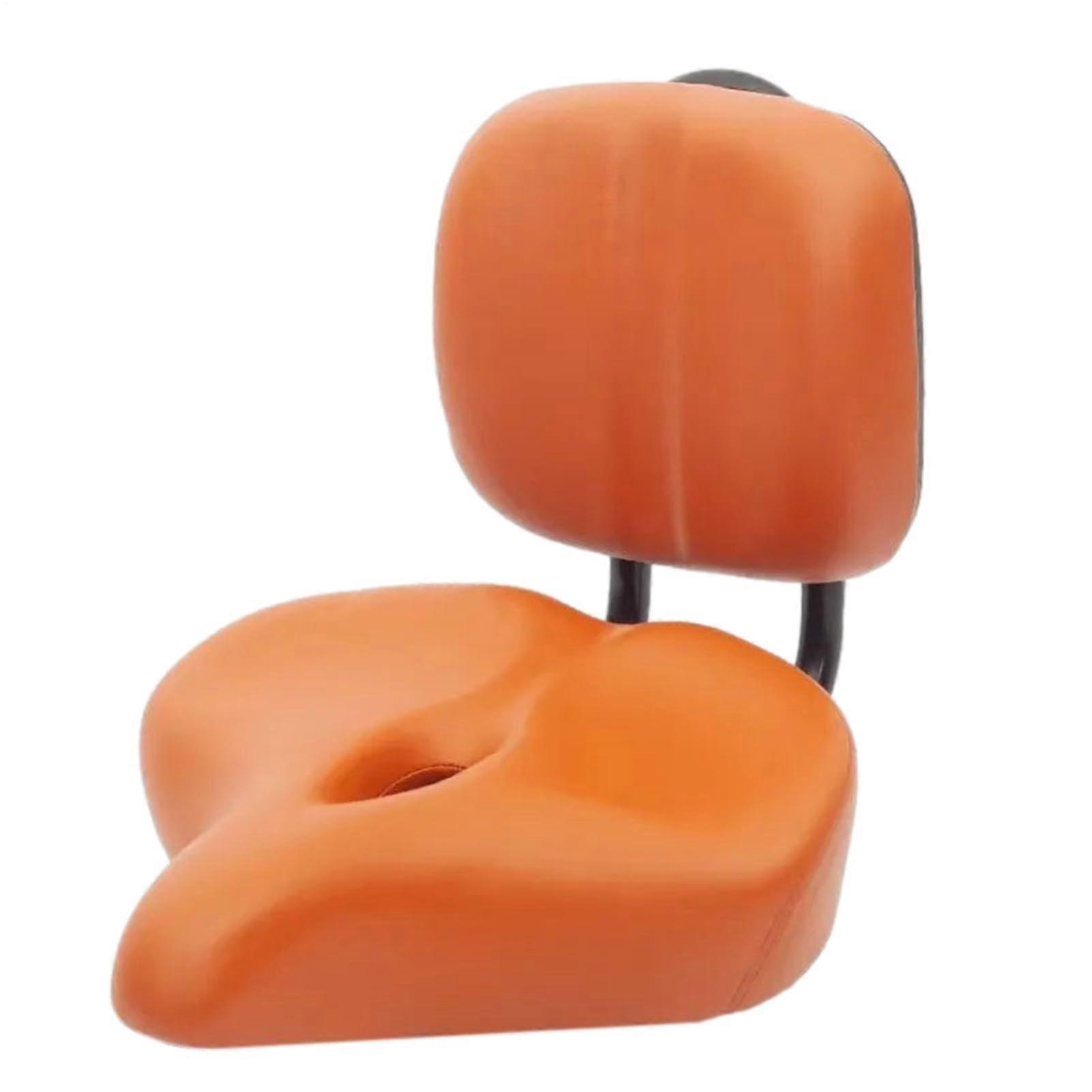 Oversized bike seat soft memory foam, shockabsorbing Ergonomic backrest, brown
