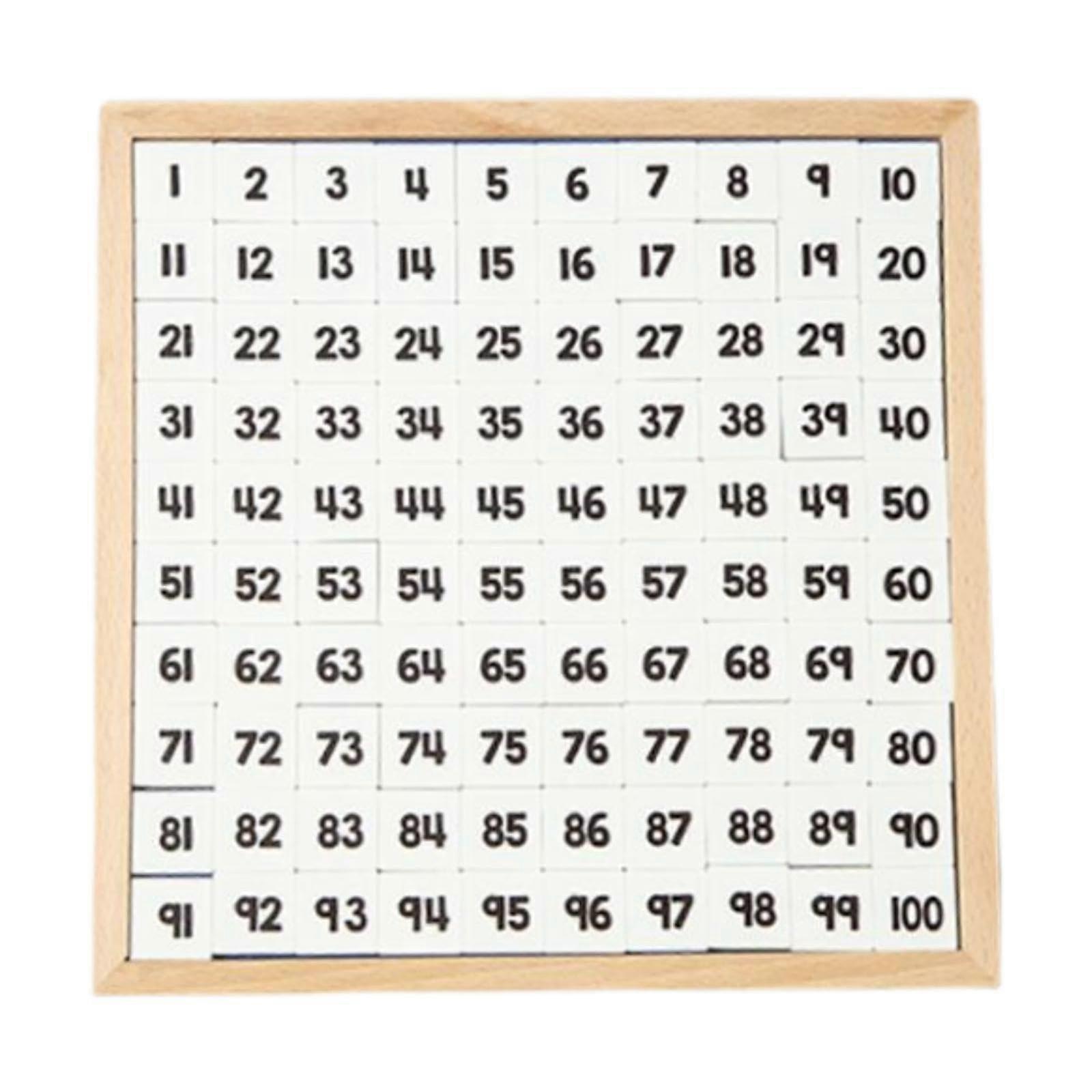 Wooden Number Board 1100 Wooden Number Counting Tray Math Learning Toy Math Games for Beginners Age 3 4 5 Years Old