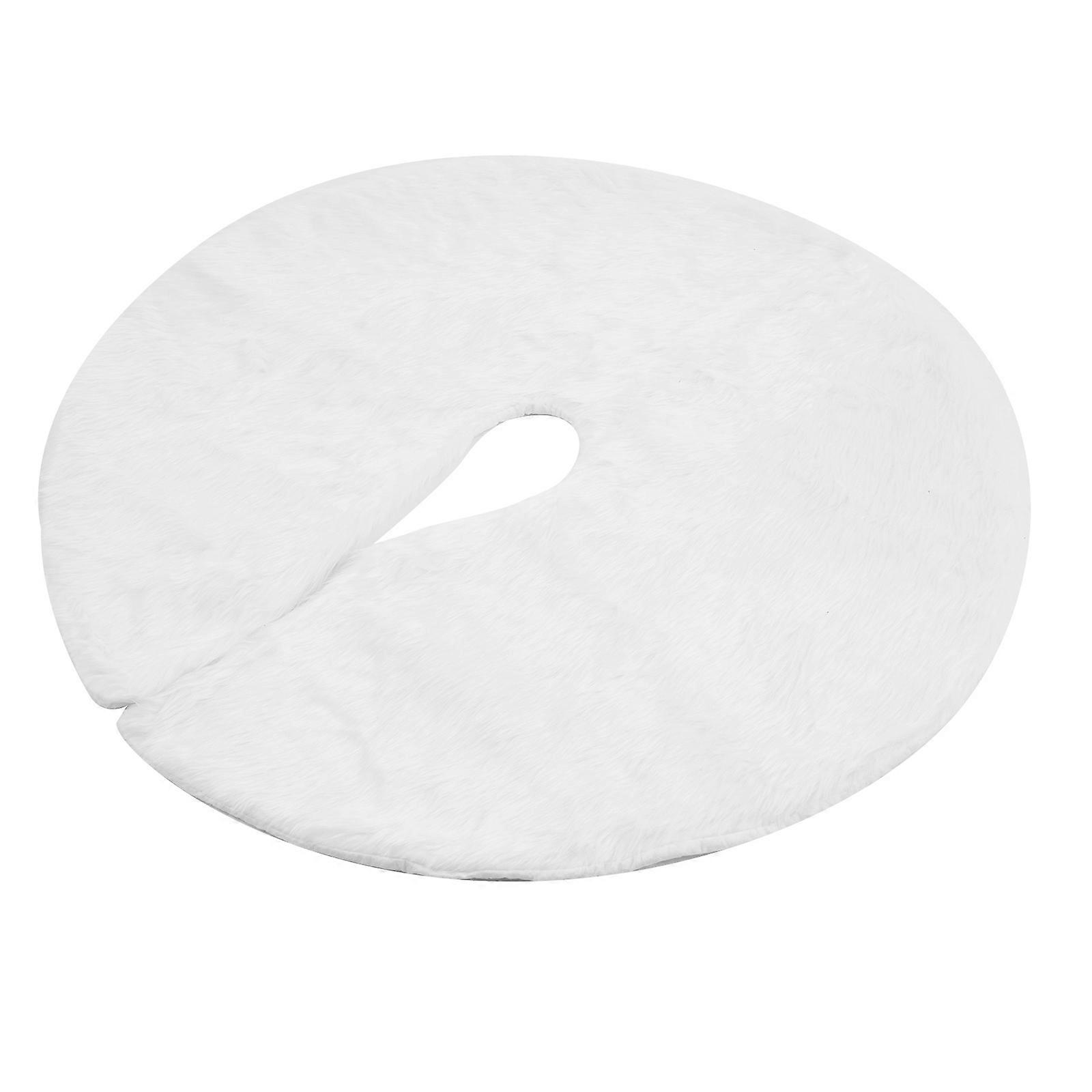 Christmas tree skirt white tree skirt decoration imitation rabbit plush 120cm