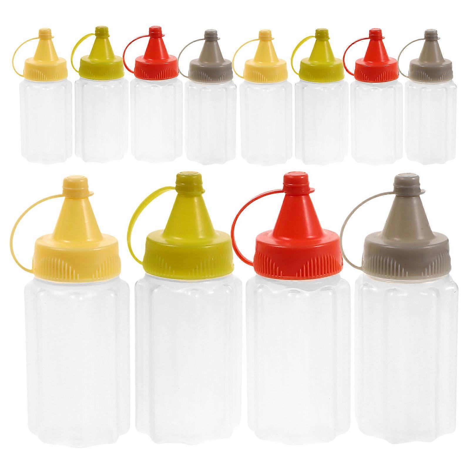 Bento Sauce Container Condiment Storage Transparent Monitoring Assorted Color 12Set