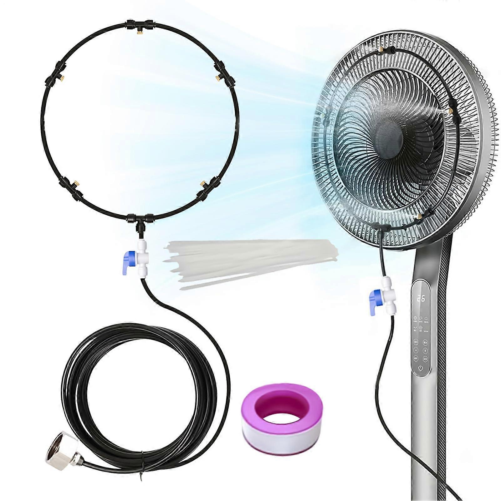 Cooling Hose for Outdoor Use, Spray System with 8Meter Hose and Nozzles