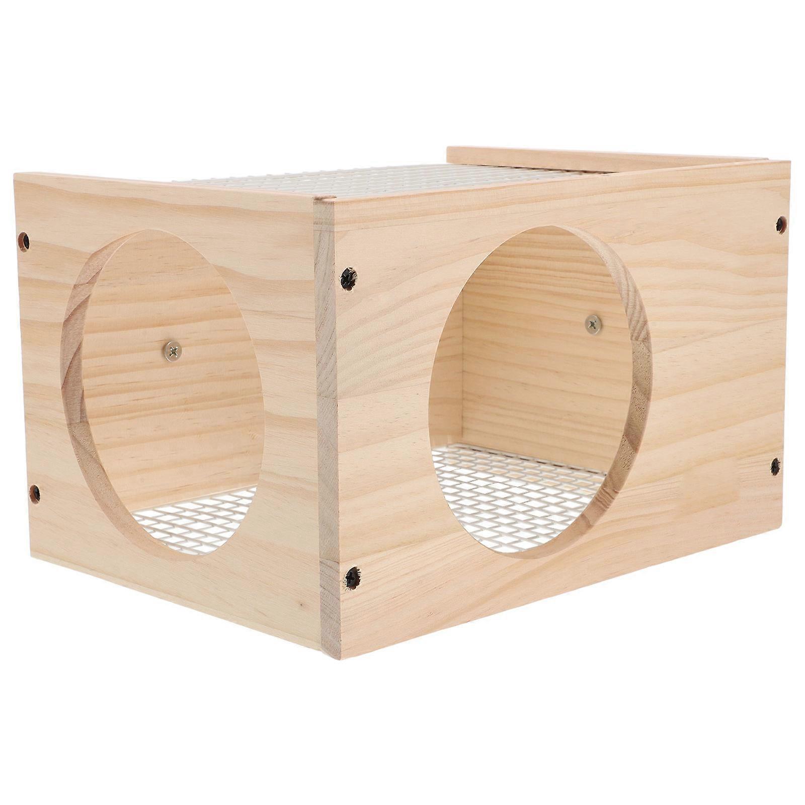 Beige Synthetic Pet Nest for Hamster Rabbit Safe and Comfortable Hideout House 1pc