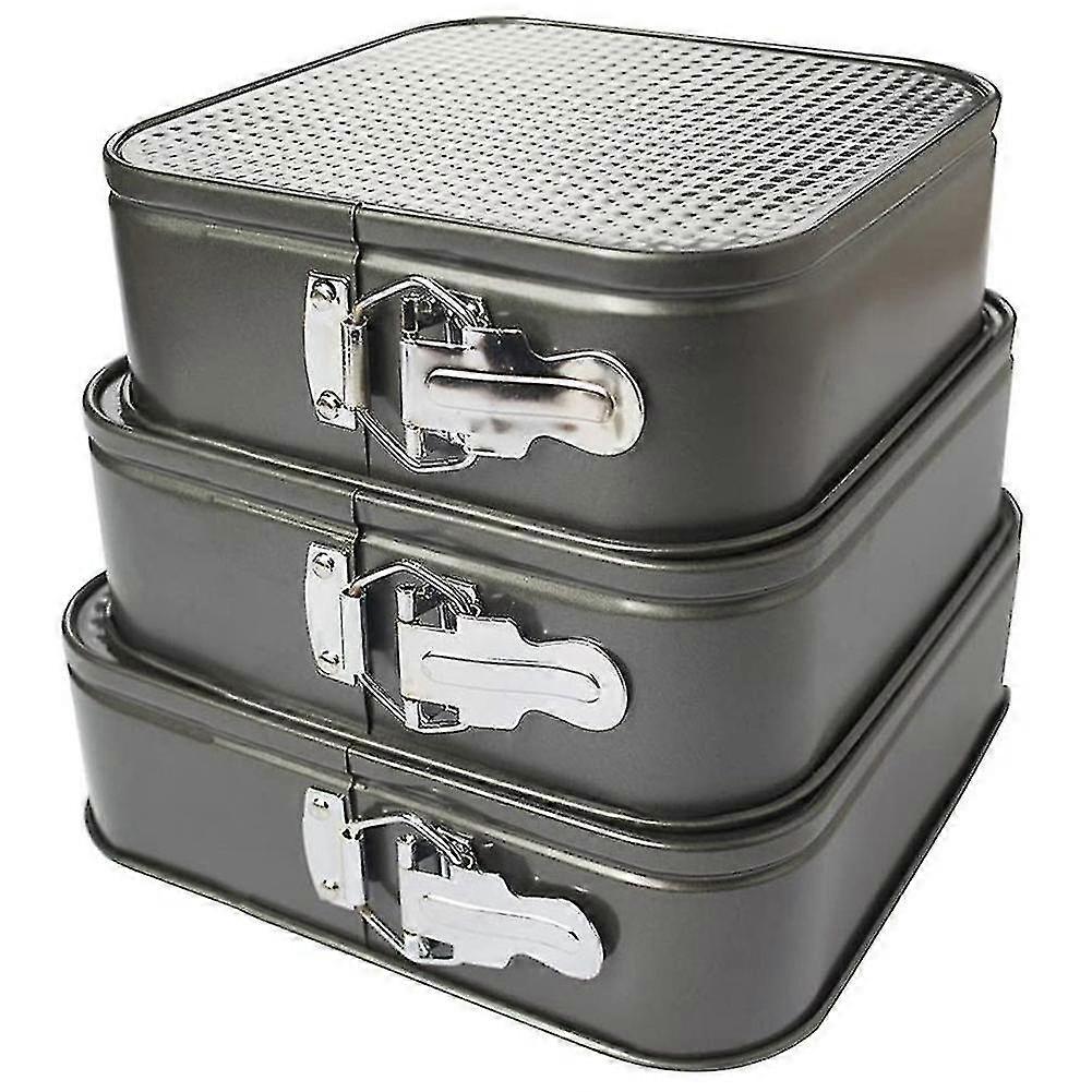 suitable for square springform nonstick leakproof cake bakeware cheesecake baking pans set - b8