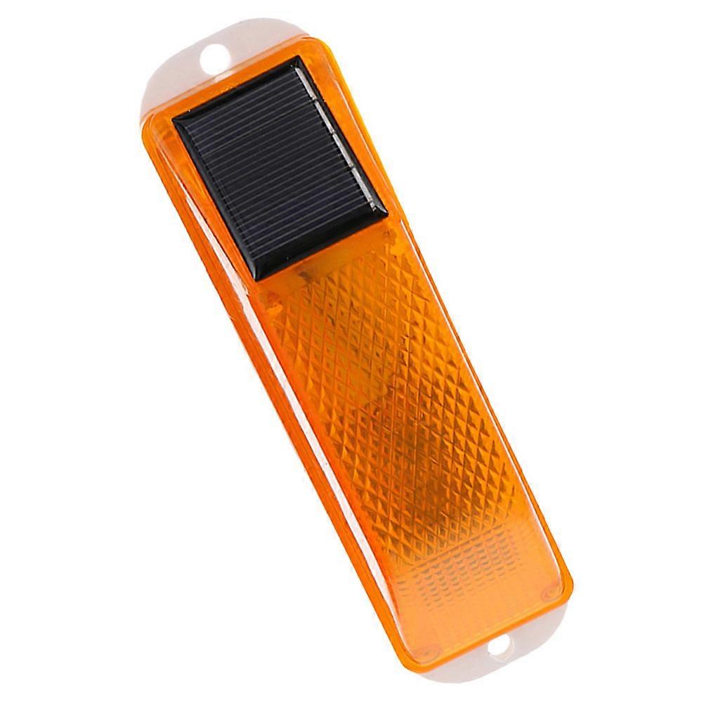 SolarPowered Warning Light for Yard and Garden with Bright Yellow Color and Durable PC Material 4.5 Inch