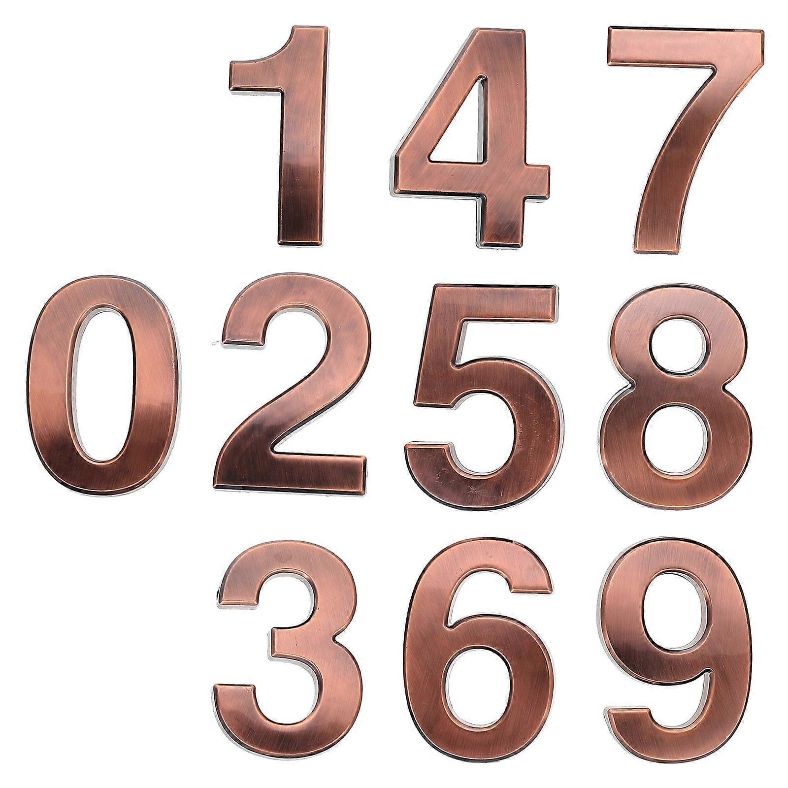 Coffee House Number Stickers Self Adhesive Decorative ABS Plastics for Door Numbers 0-9 Mailbox Sign
