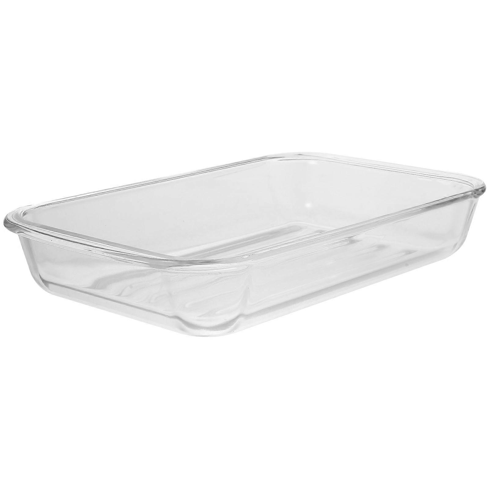 Glass Baking Dish for Home Transparent Safe to Use in Oven Microwave and Dishwasher