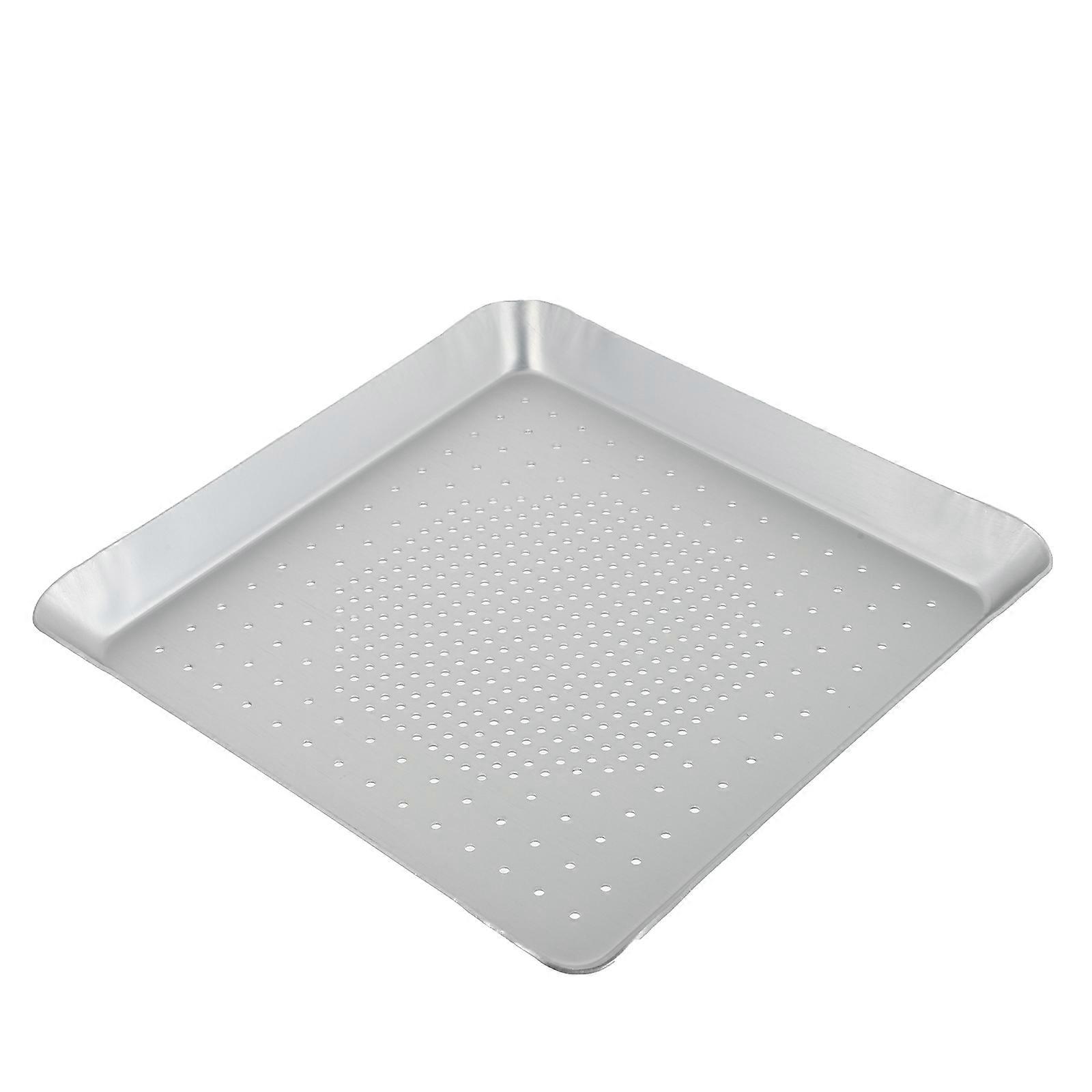 Aluminium Alloy Baking Pan with Perforated Design for Efficient Baking 9.84x9.84 Inches Silver