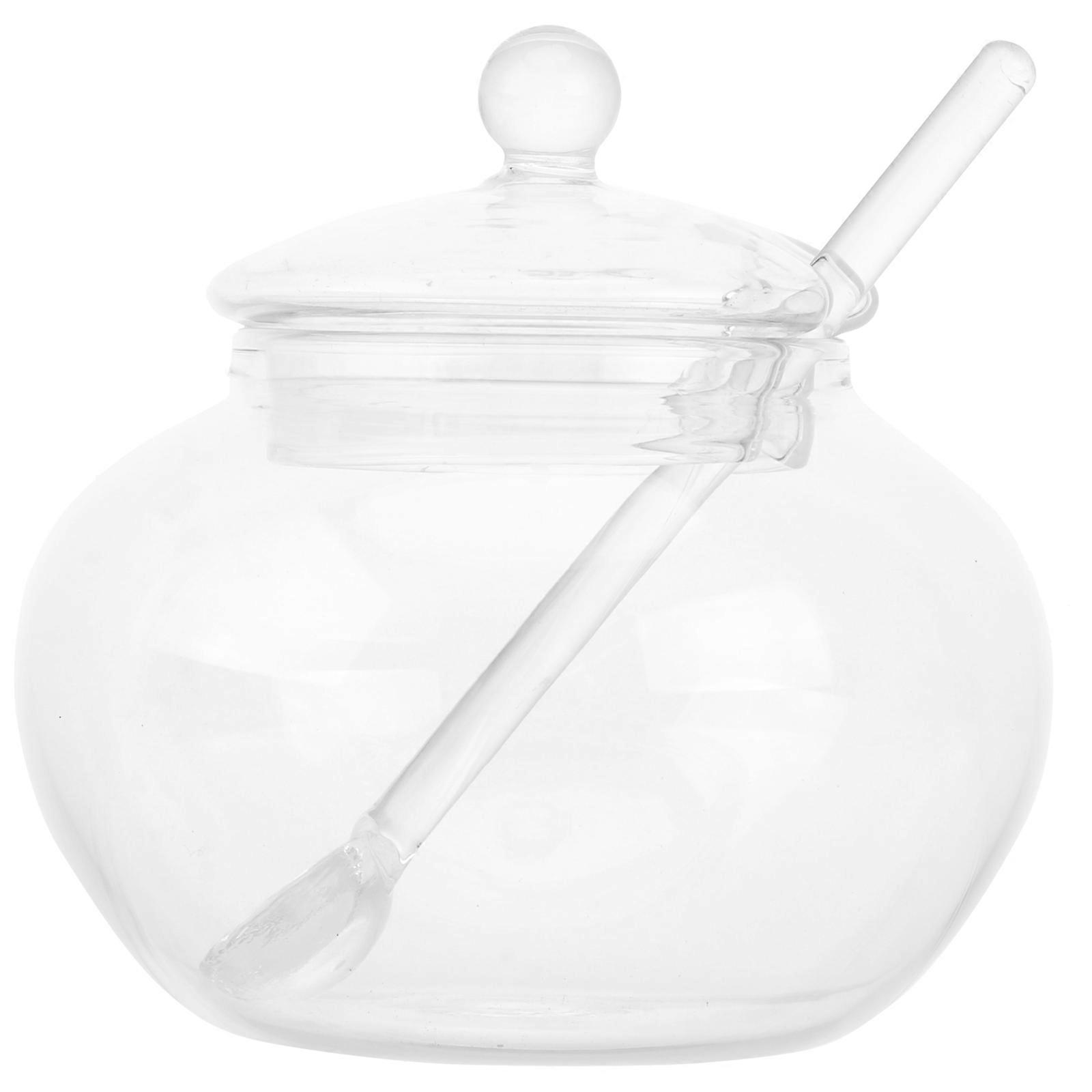 Glass Seasoning Jar 2Sets Transparent Food Containers for Storage Easily Distinguish Contents