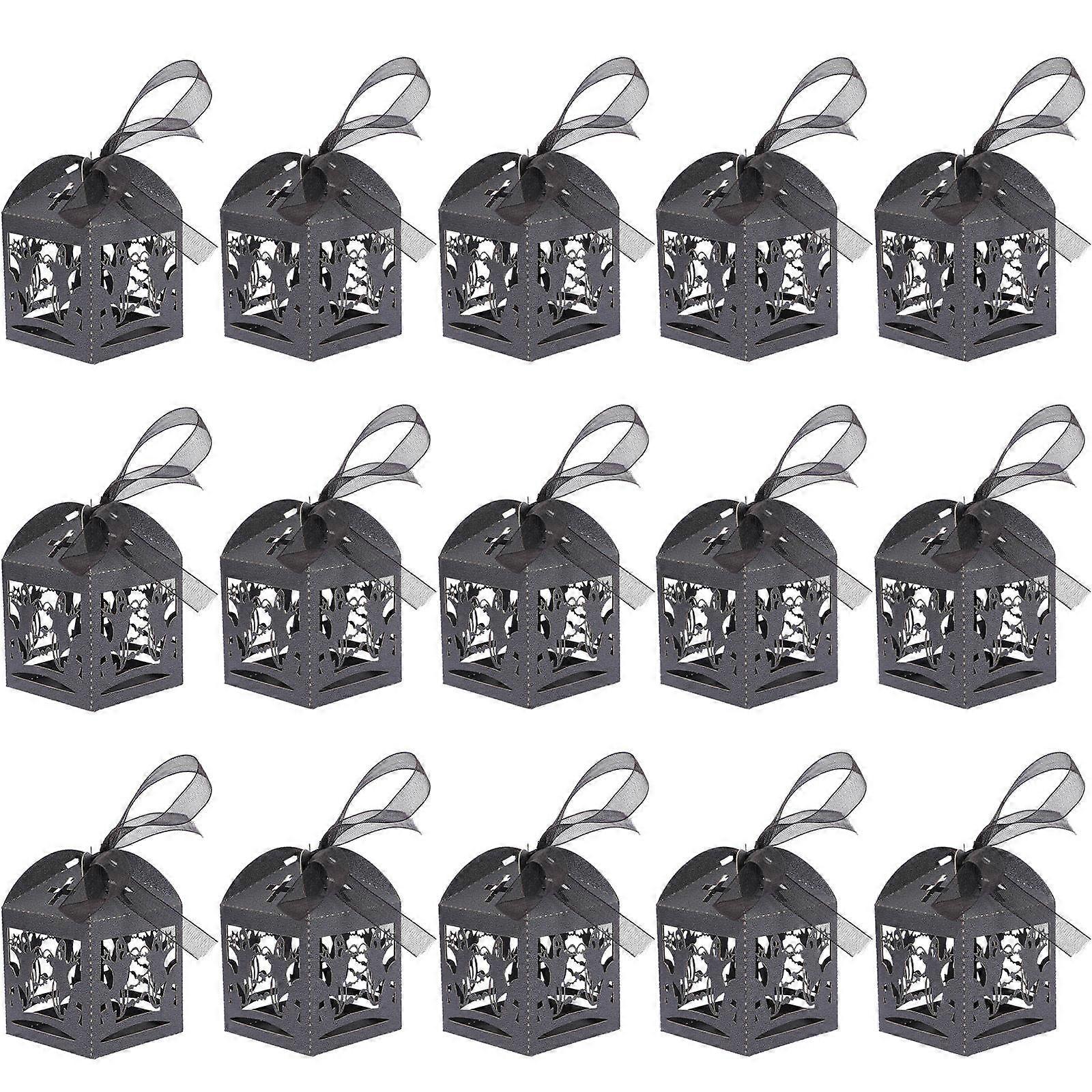 16pcs Halloween Candy Boxes – Fun Pumpkin & Ghost Design Paper Treat Boxes for Party Favors, Storing Candies, Snacks, and Small Items