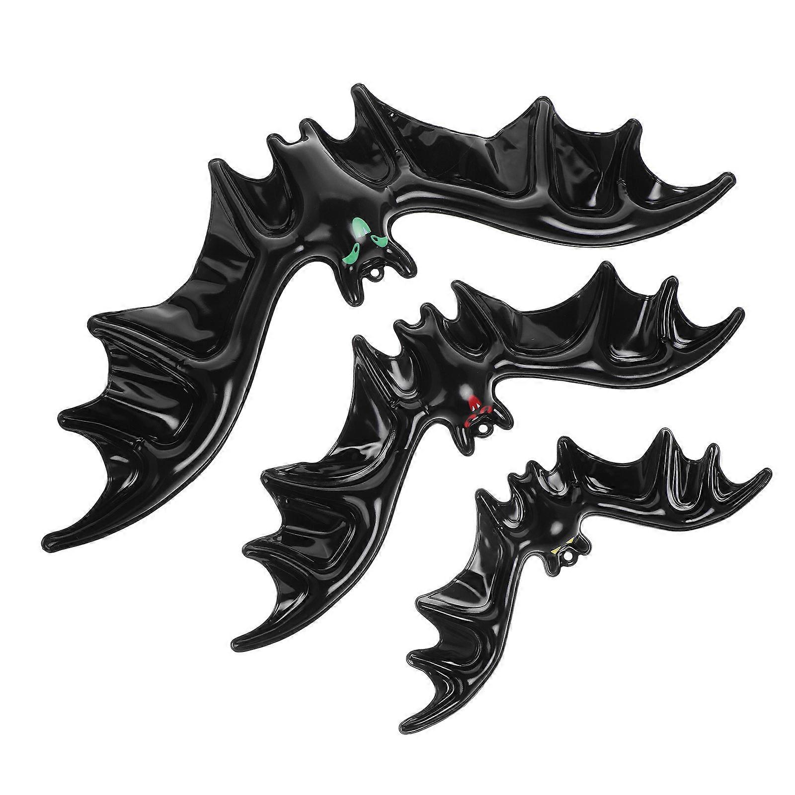 3pcs Inflatable Halloween Bats – Realistic Hanging Decor for Spooky Atmosphere, Easy Setup for Themed Parties and Porch Decoration