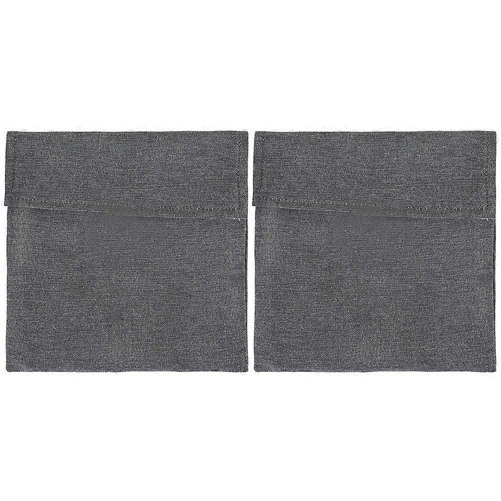 Grey Reusable Snack Bags for Storing Candy Chocolate Cookies Made of Polyester Cotton and TPU 2 Pieces